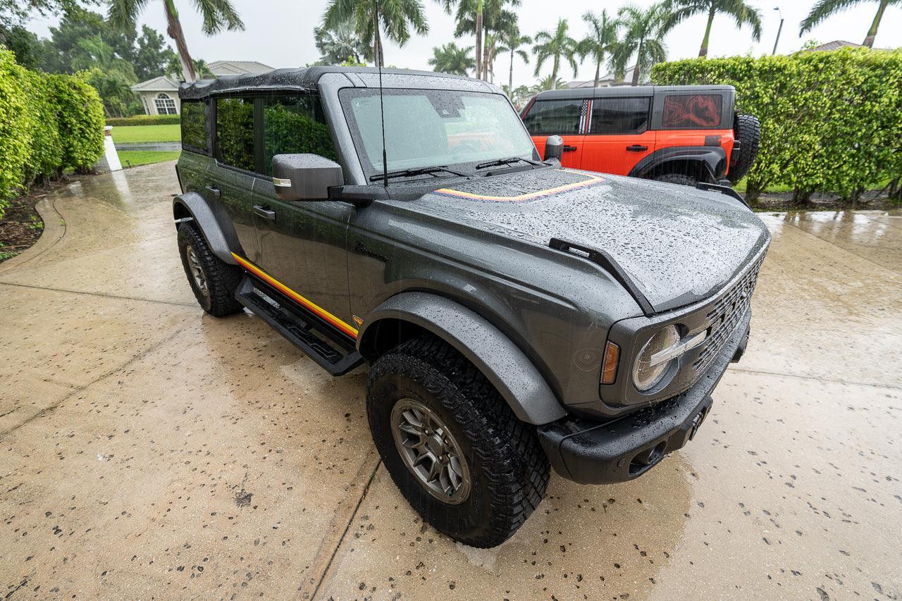 Badlands 5 Bar Retro Stripe Package (Hood, Lower Door Protection, Door Sills) For 2021+ Bronco