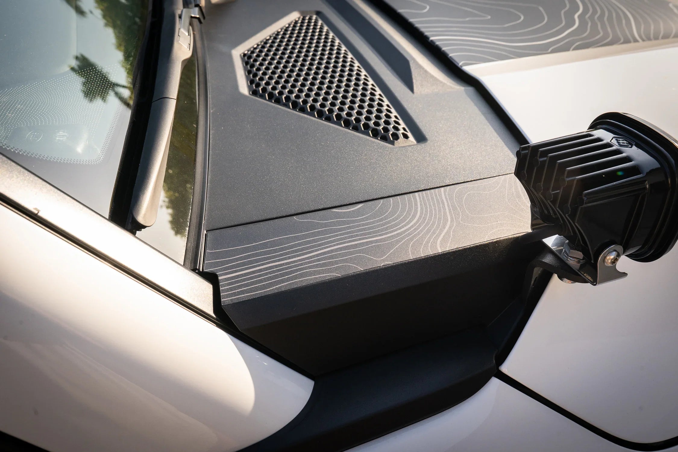 Topographic Outer Hood Trim Overlay (Top) For 2024+ Land Cruiser