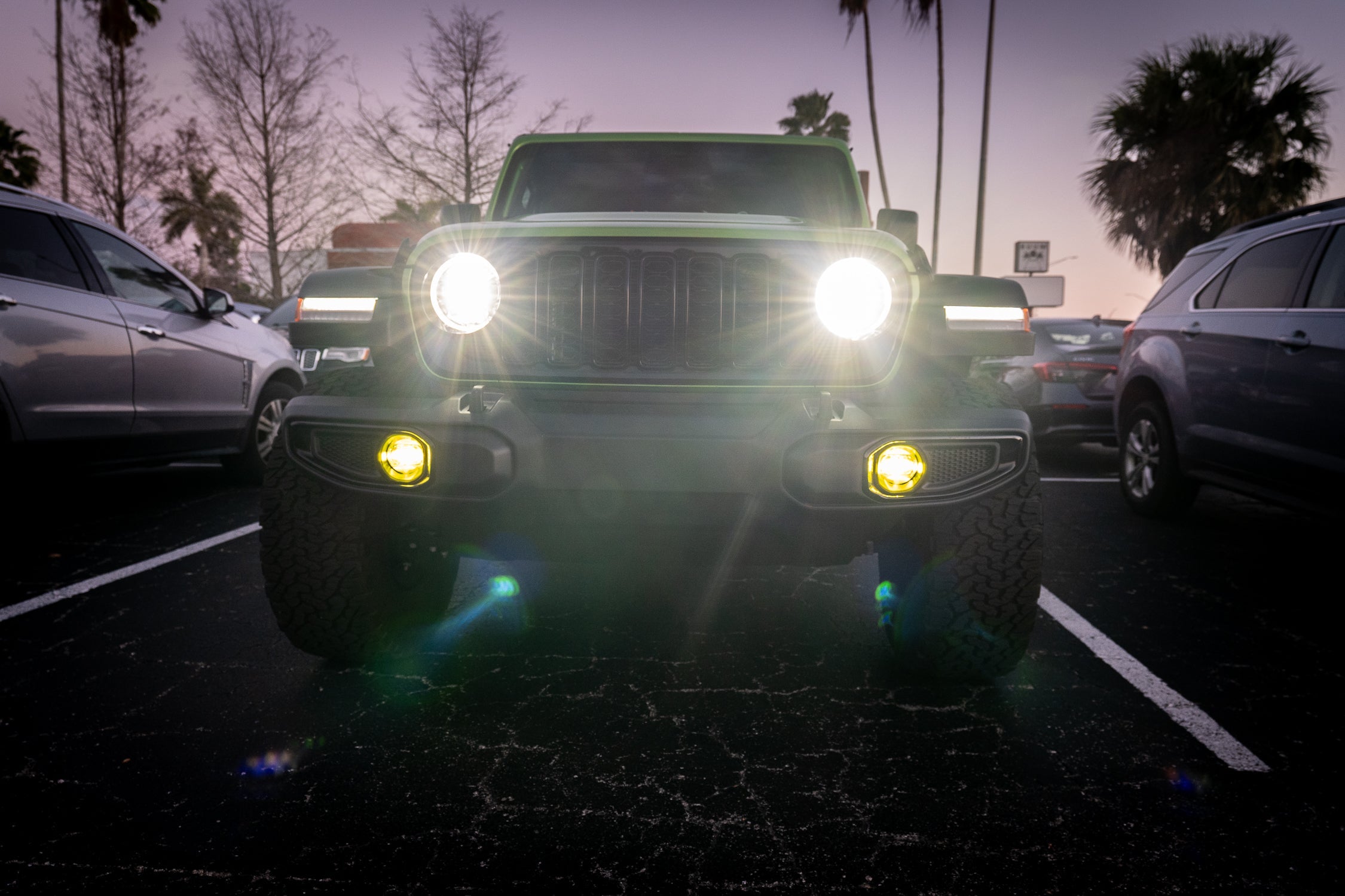 Acrylic Fog Light Lenses (Yellow / Amber) For 2024+ Wrangler JL / Gladiator JT (Plastic Bumper)