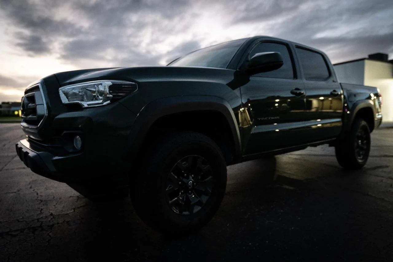 Distressed American Flag Front Sidemarker Overlays For 2016-2023 Tacoma Halogen