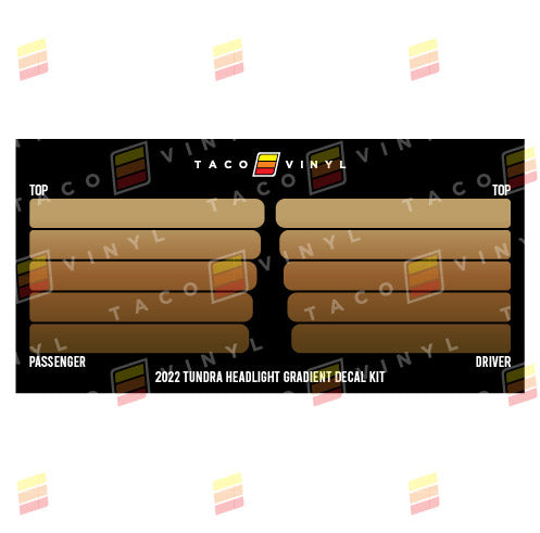 2022+  Headlight Gradient Decal Kit For Tundra