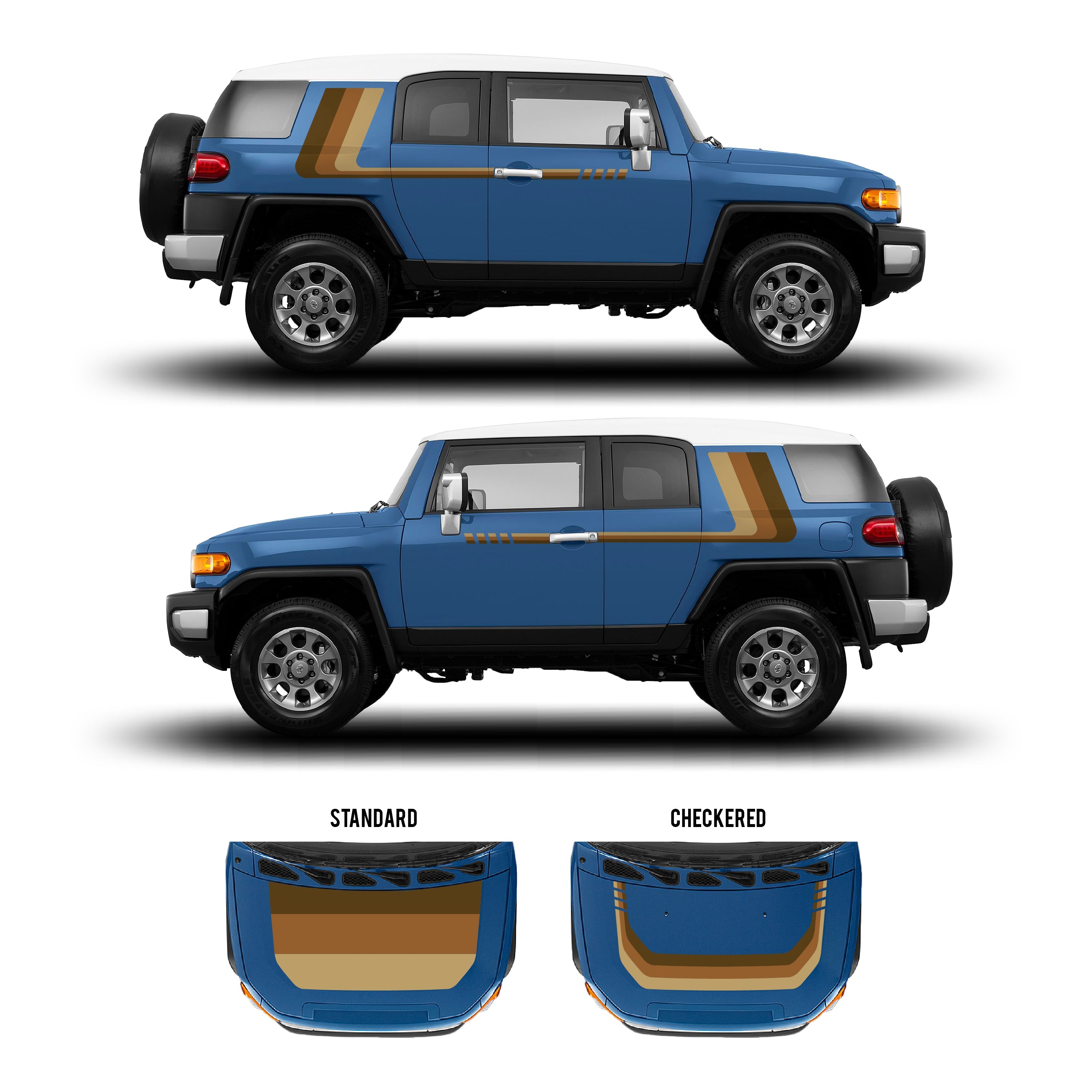 2007-14 Checkered Stripe Kit For FJ Cruiser