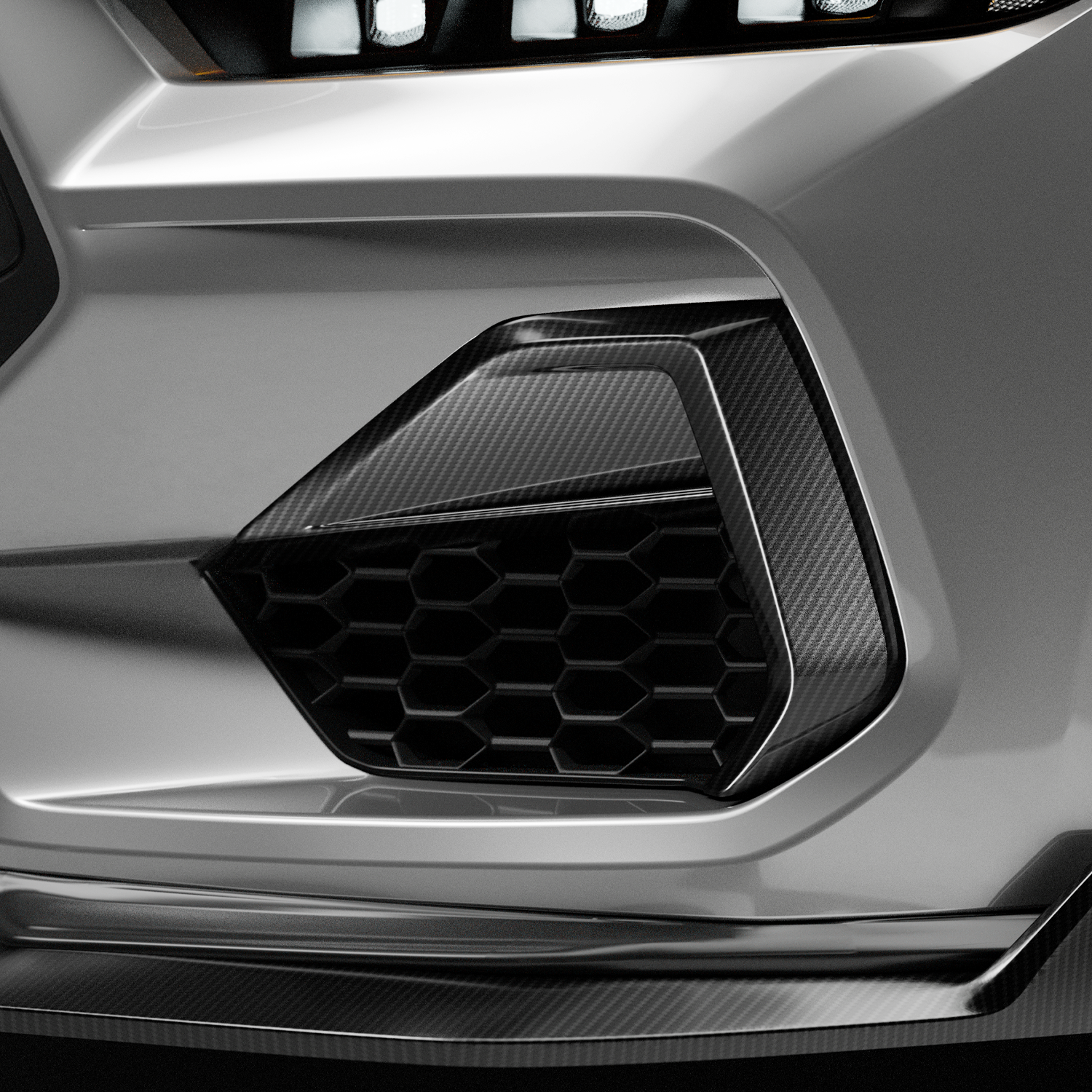NYTOP Dry Carbon Side Grille Trim Cover For 2024-Current Ford Mustang GT