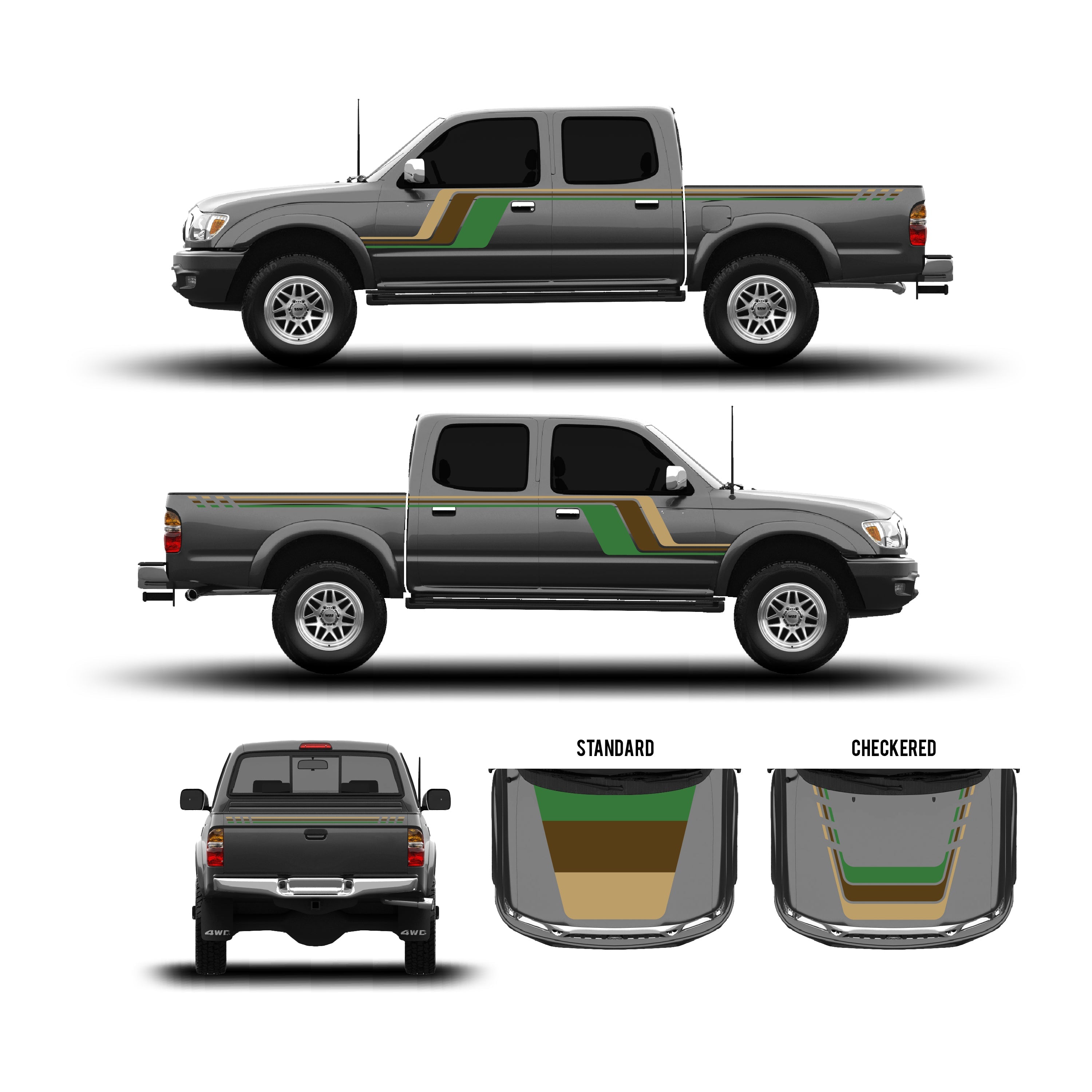 2001-04  Checkered Stripe Kit For Tacoma
