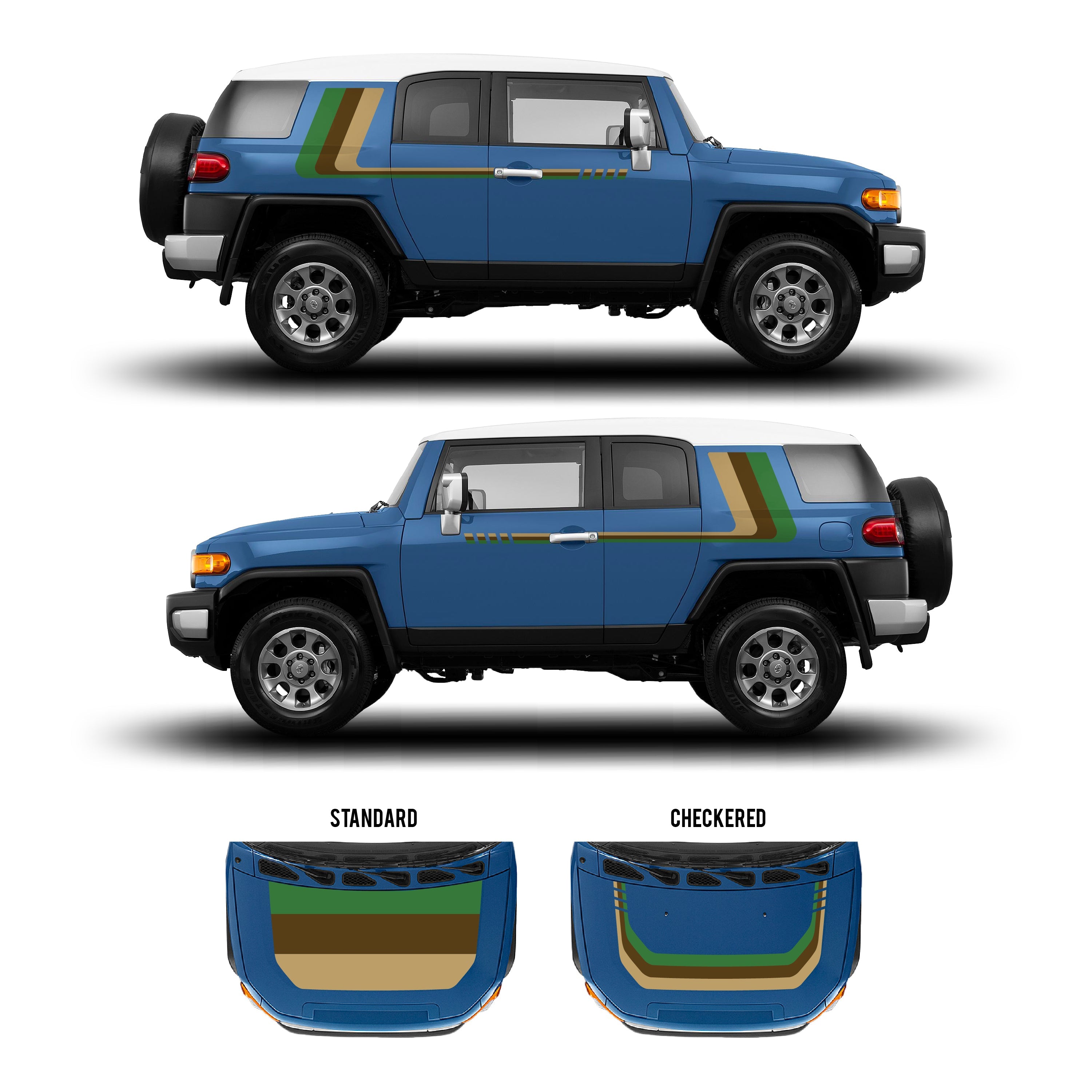 2007-14 Checkered Stripe Kit For FJ Cruiser