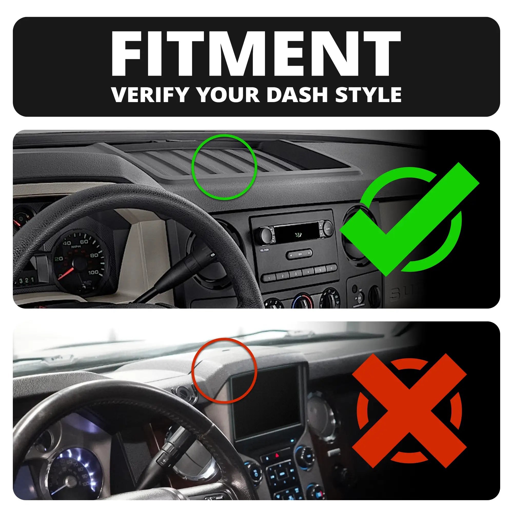 TRAXX™ - Fast Track Dash Bracket | 2008-2016 Ford Super Duty, 2011-2025 F-650 & F-750 (See Compatibility Info For Year/Trim Details)