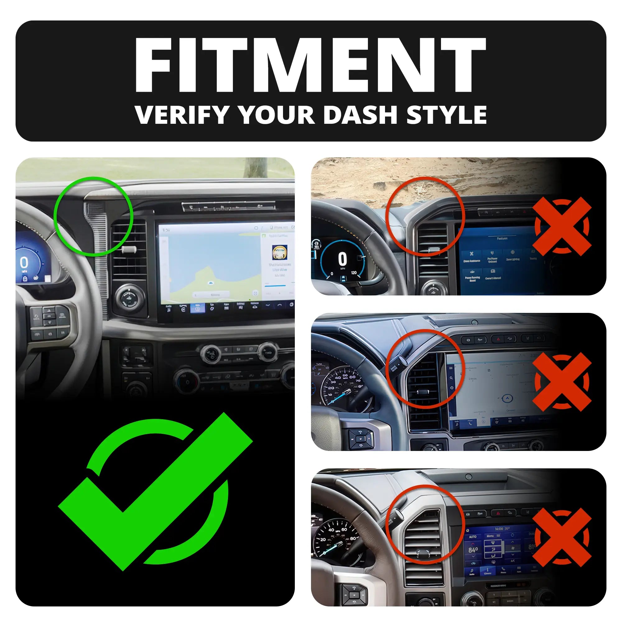 2024-2026 Ford F-150 (See Compatibility Info For Specific Year/Trim Fitment Details) Tackform Slim Track Dash Bracket With Dual MagSafe Phone Mounts | Telescoping Arm