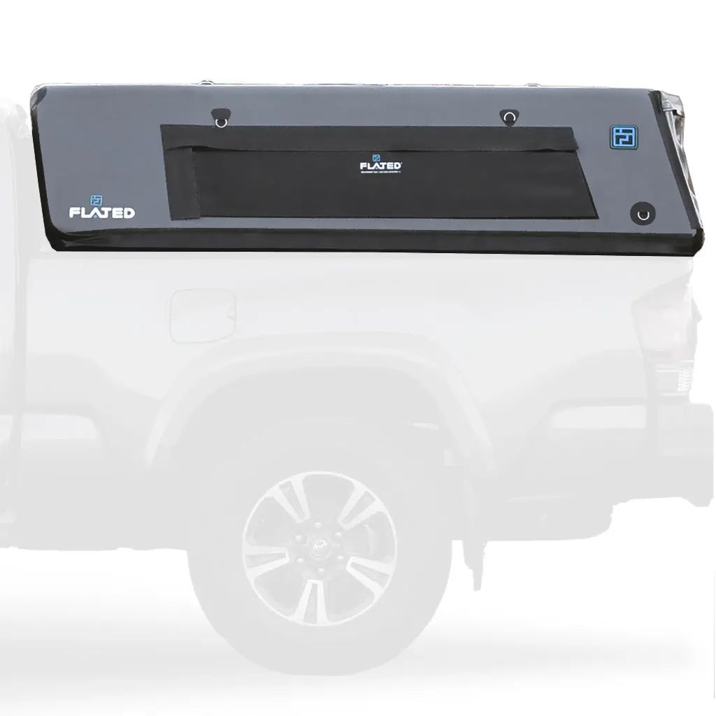 Inflatable truck cap installed on a mid-size truck with a 6ft bed, showcasing a sleek and lightweight design for easy setup.