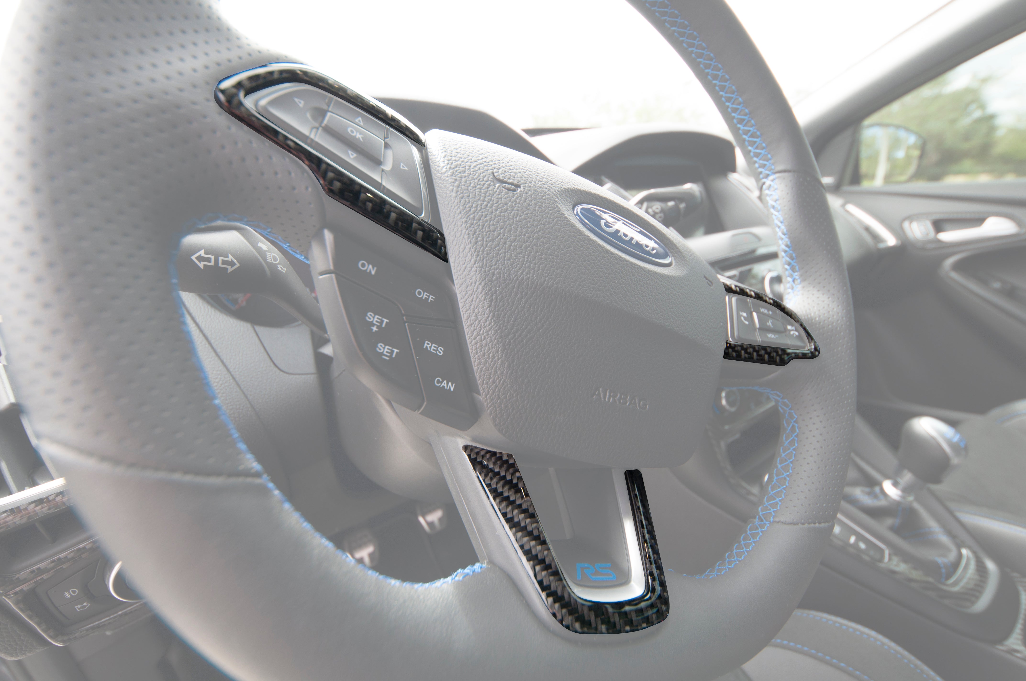 Steering Wheel Accent Overlays Fits 2015-2018 Ford Focus, RS, ST