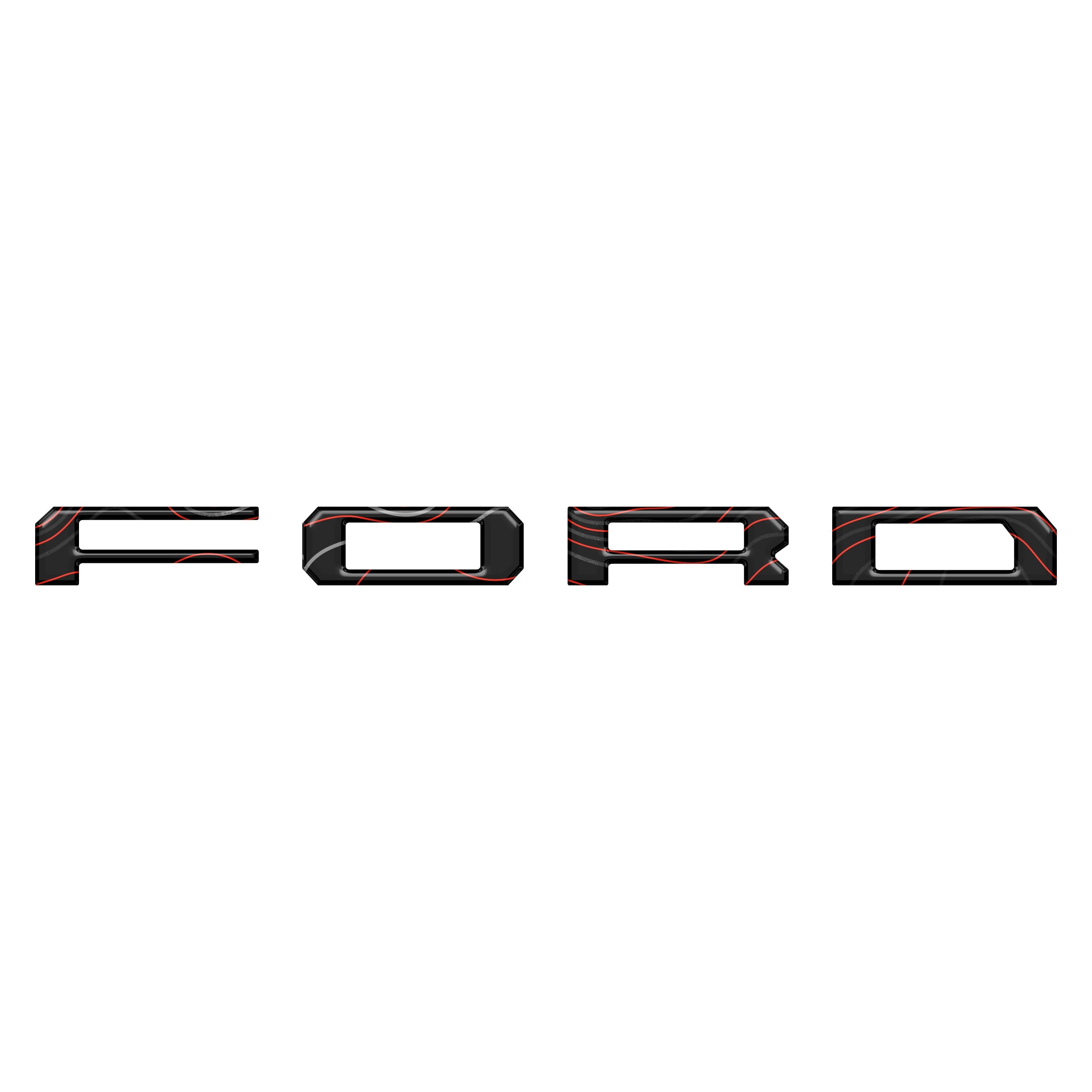 Lightning Rear Bumper Overlays Fits 2022-2026 Ford F-150 Lightning