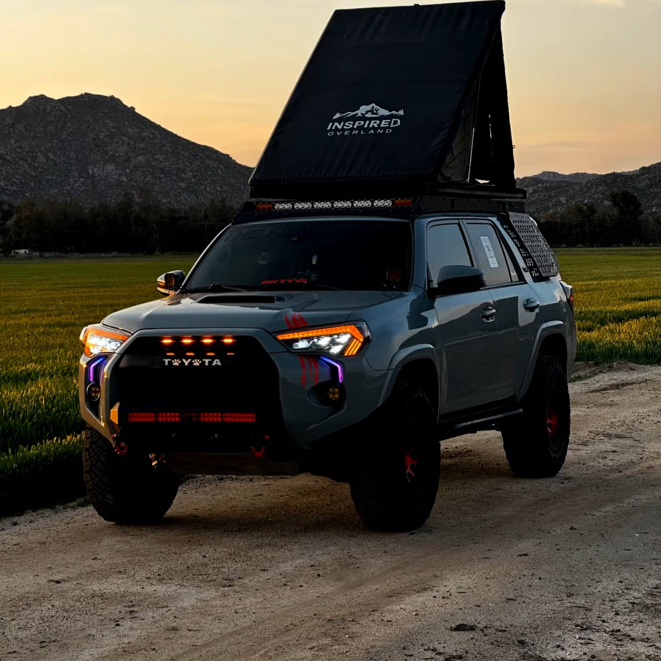 LED DRL Fang Light Bezel Kit For 4Runner 14-24