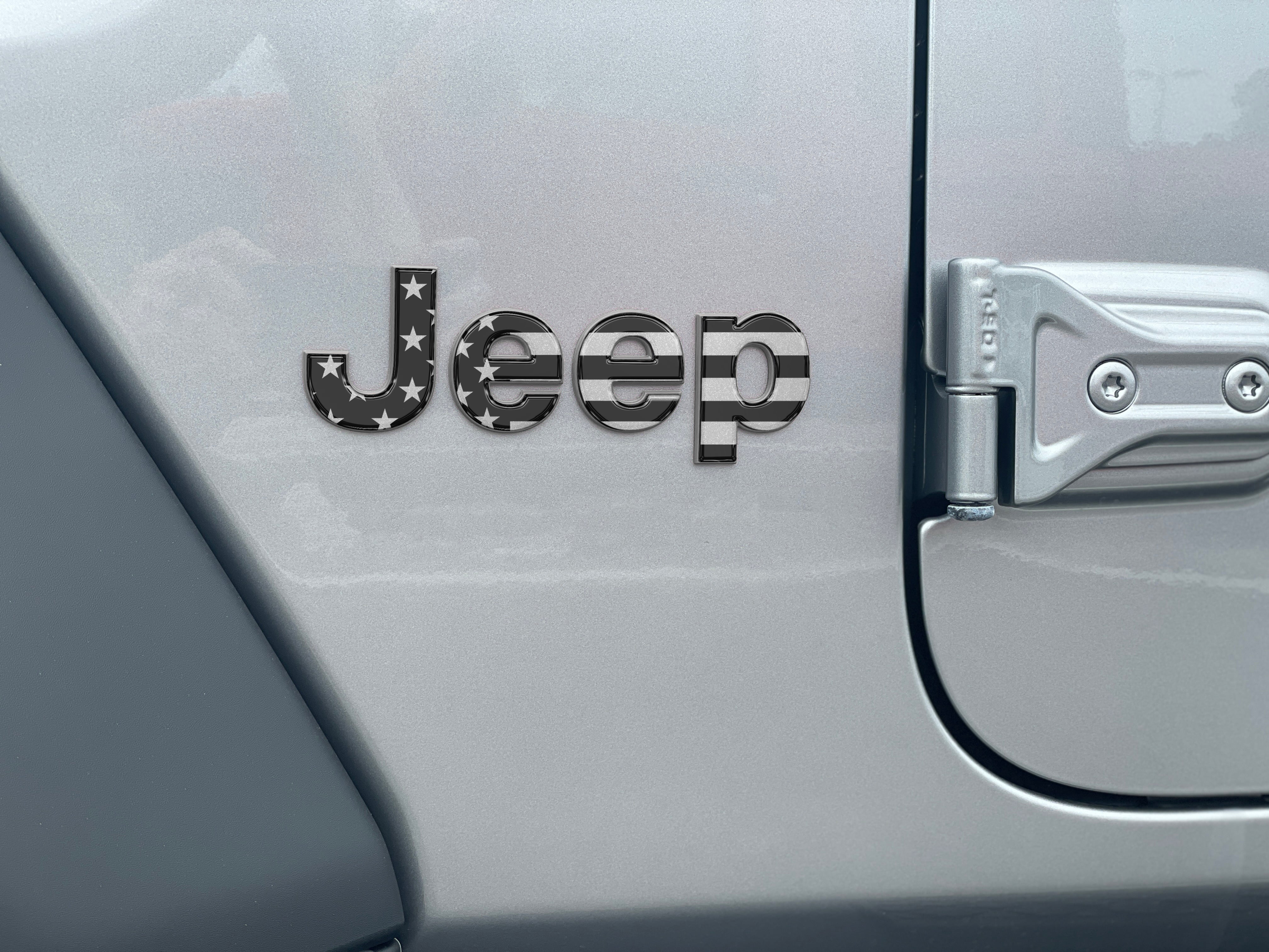 Driver & Passenger Side Letter Overlays Fits 2018-2026 Jeep Wrangler JL