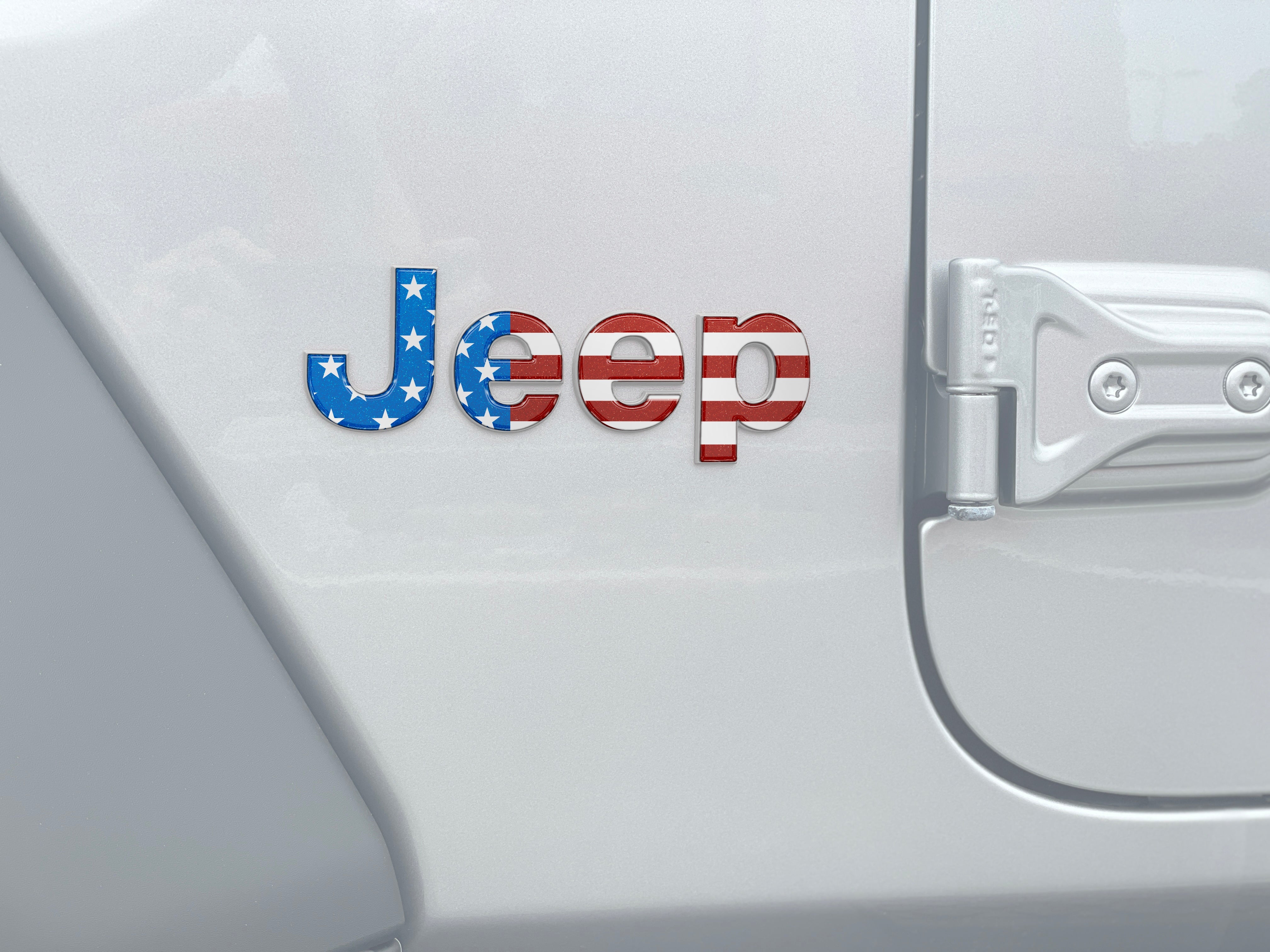 Driver & Passenger Side Letter Overlays Fits 2018-2026 Jeep Wrangler JL