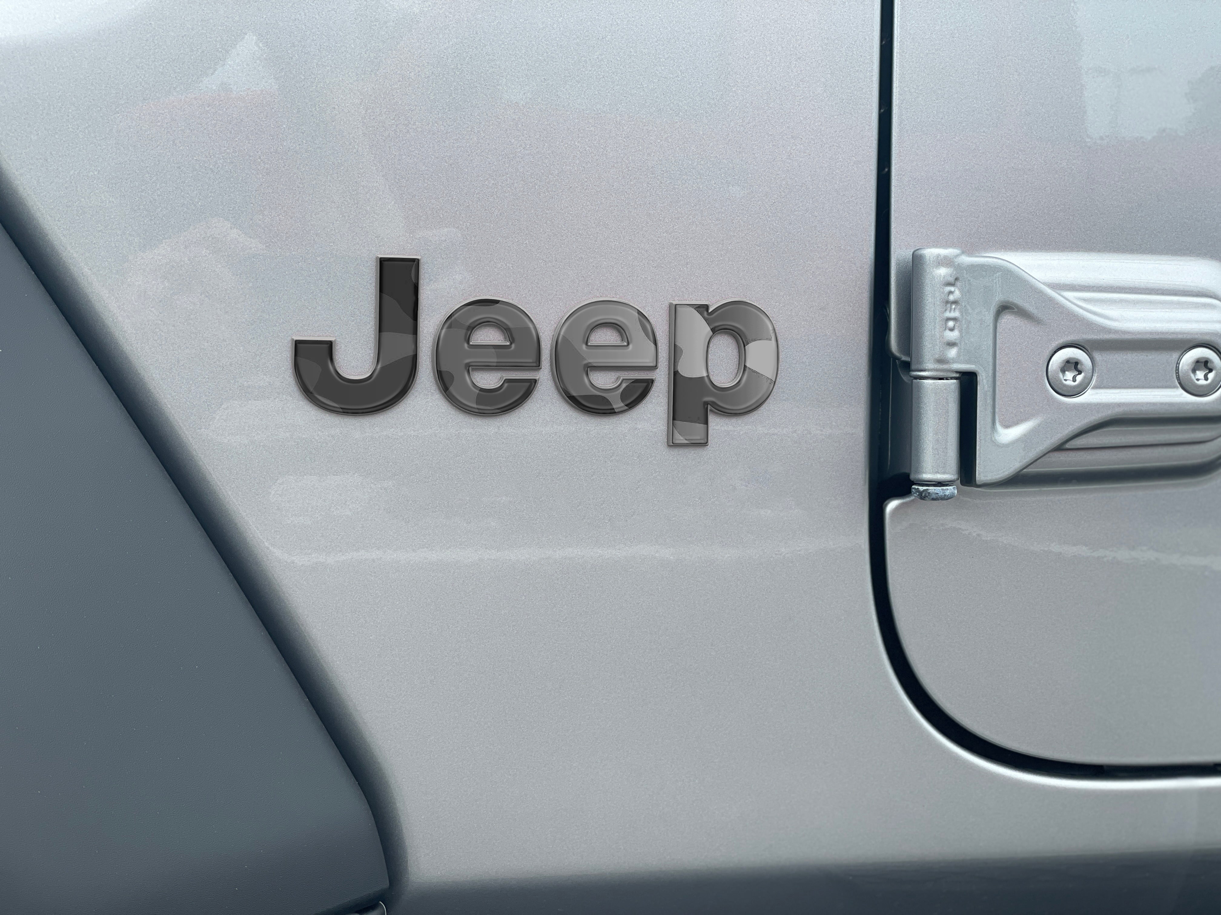 Driver & Passenger Side Letter Overlays Fits 2018-2026 Jeep Wrangler JL