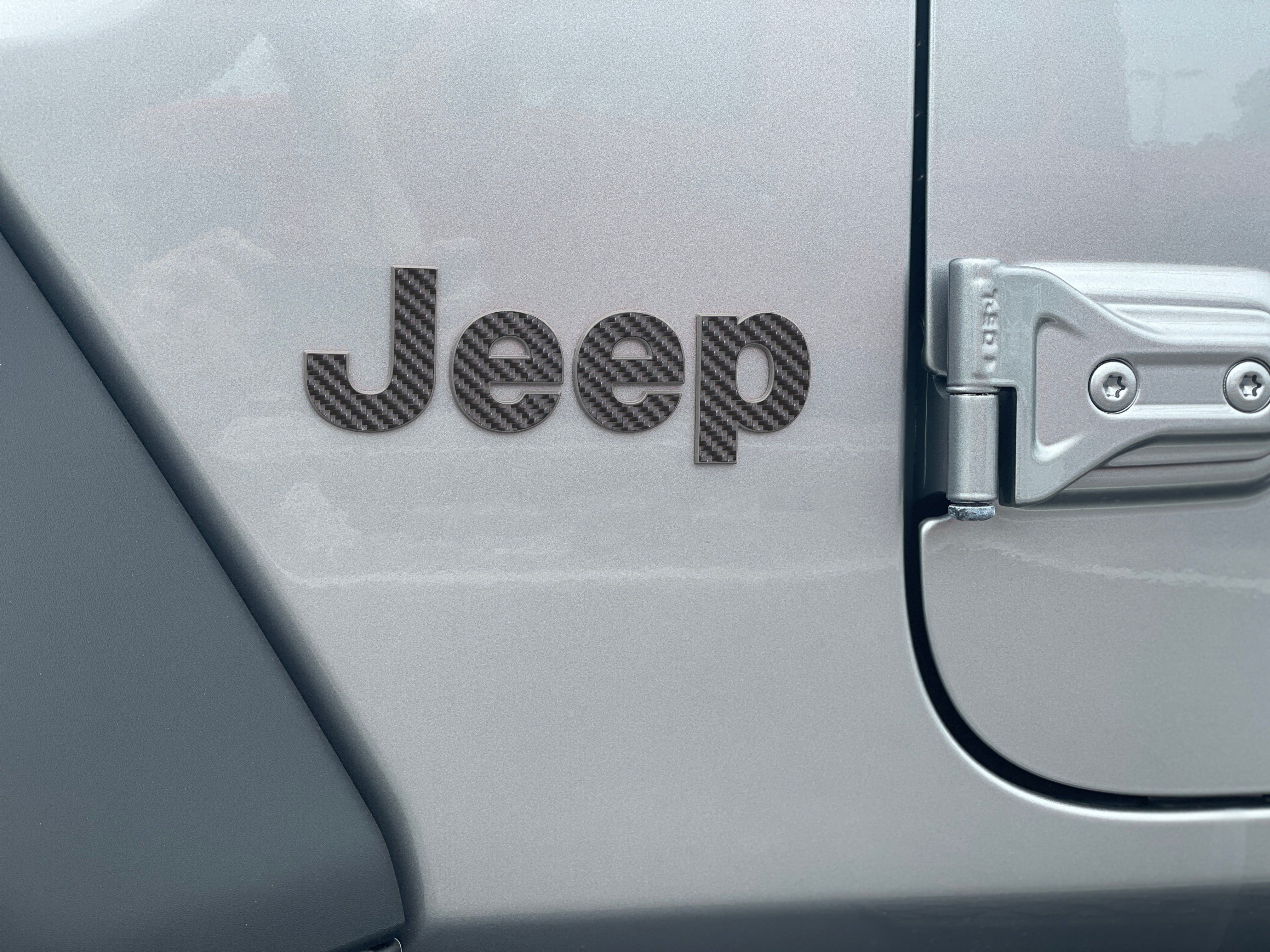 Driver & Passenger Side Letter Overlays Fits 2018-2026 Jeep Wrangler JL