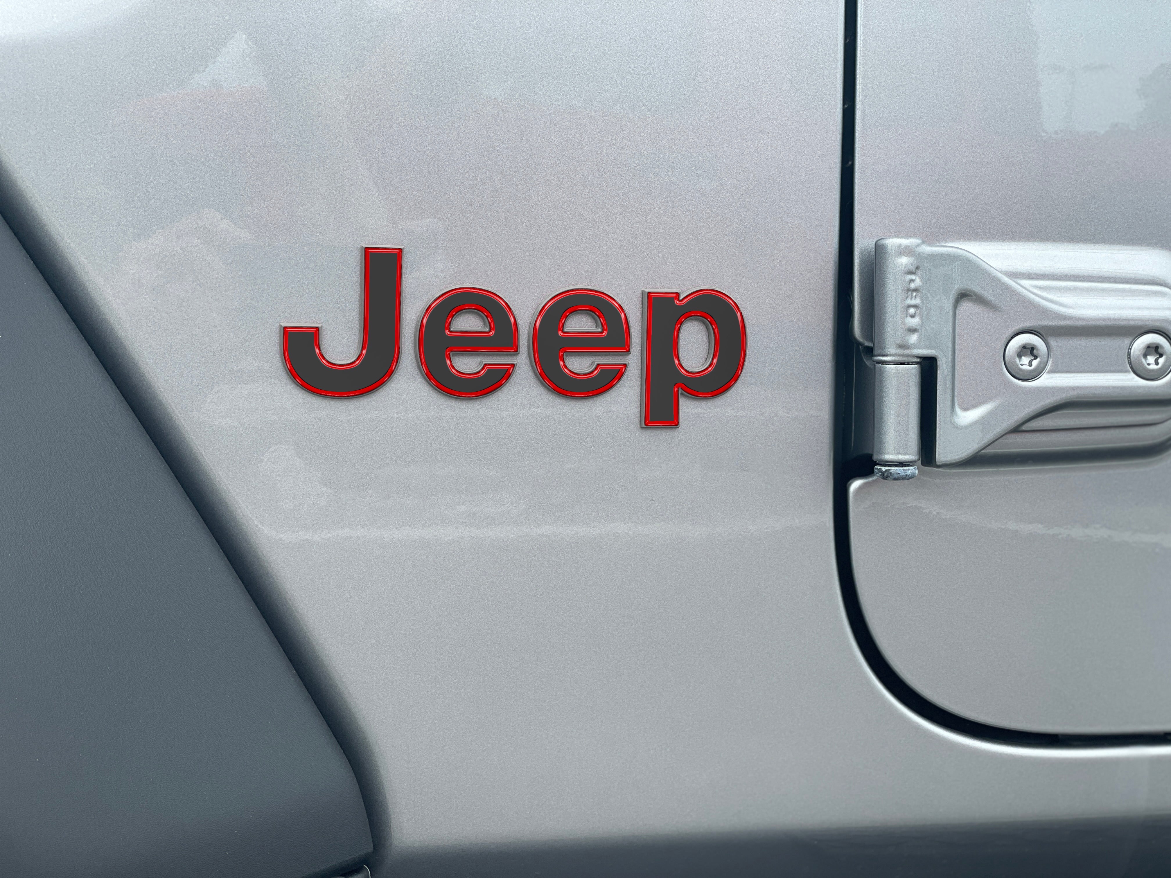 Driver & Passenger Side Letter Overlays Fits 2018-2026 Jeep Wrangler JL