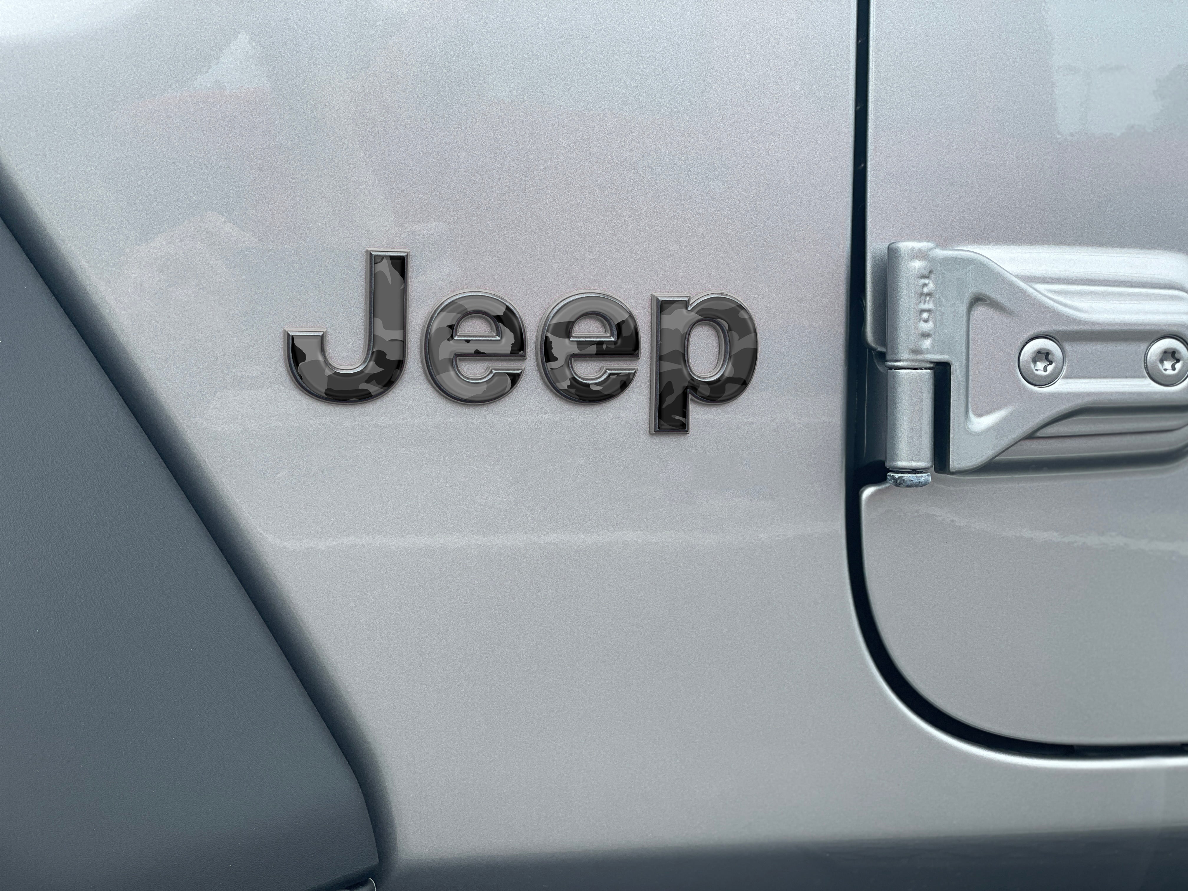 Driver & Passenger Side Letter Overlays Fits 2018-2026 Jeep Wrangler JL