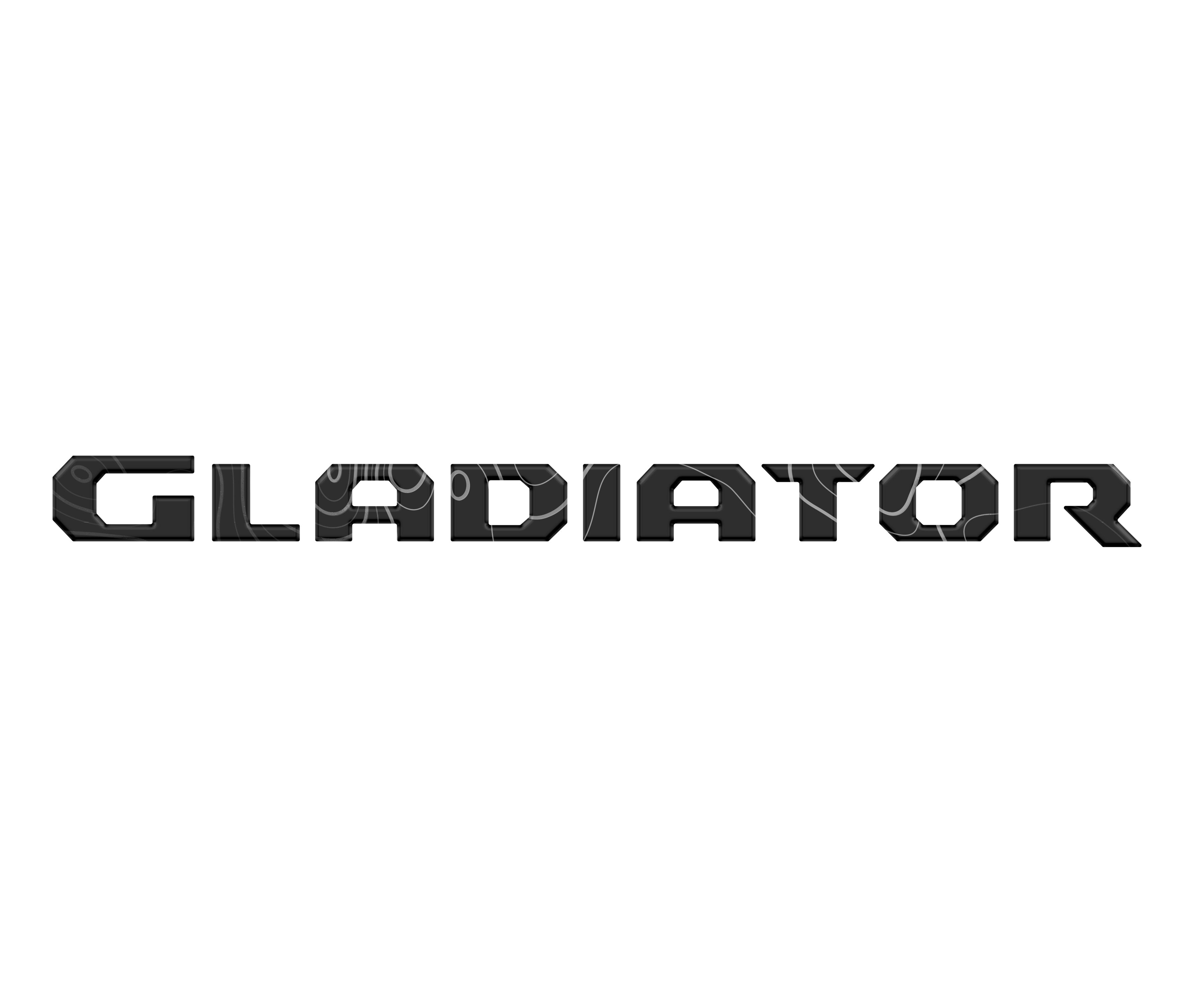 Raised Lettering Decal Fits 2020-2026 Jeep Gladiator