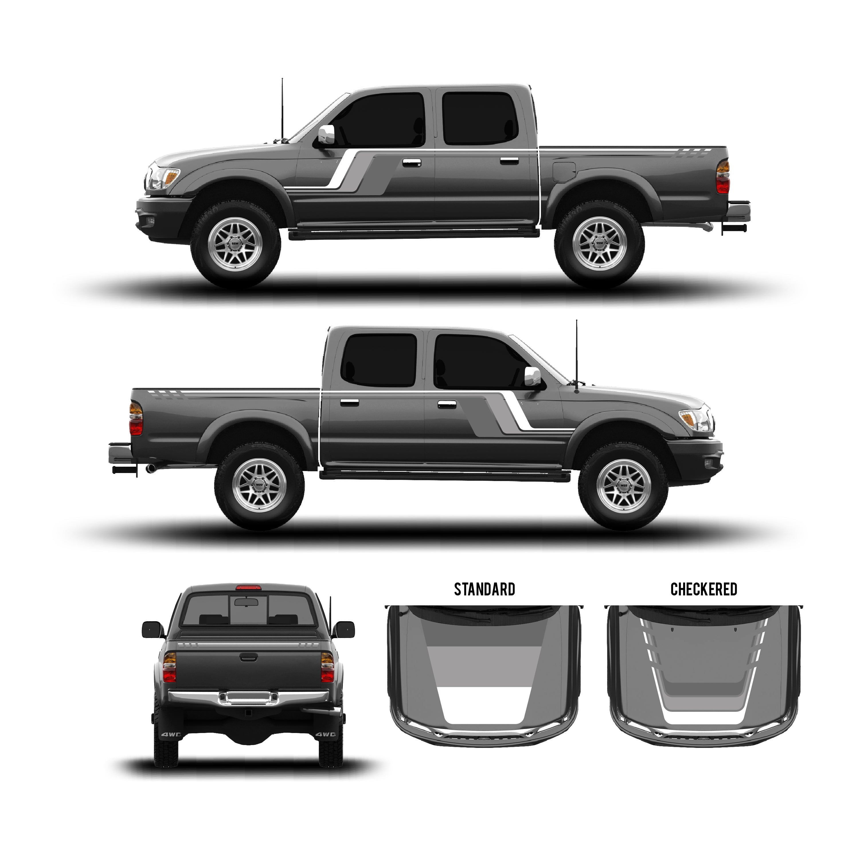 2001-04  Checkered Stripe Kit For Tacoma