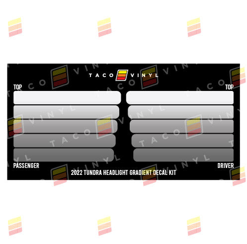 2022+  Headlight Gradient Decal Kit For Tundra