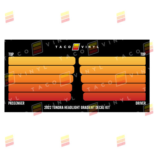 2022+  Headlight Gradient Decal Kit For Tundra