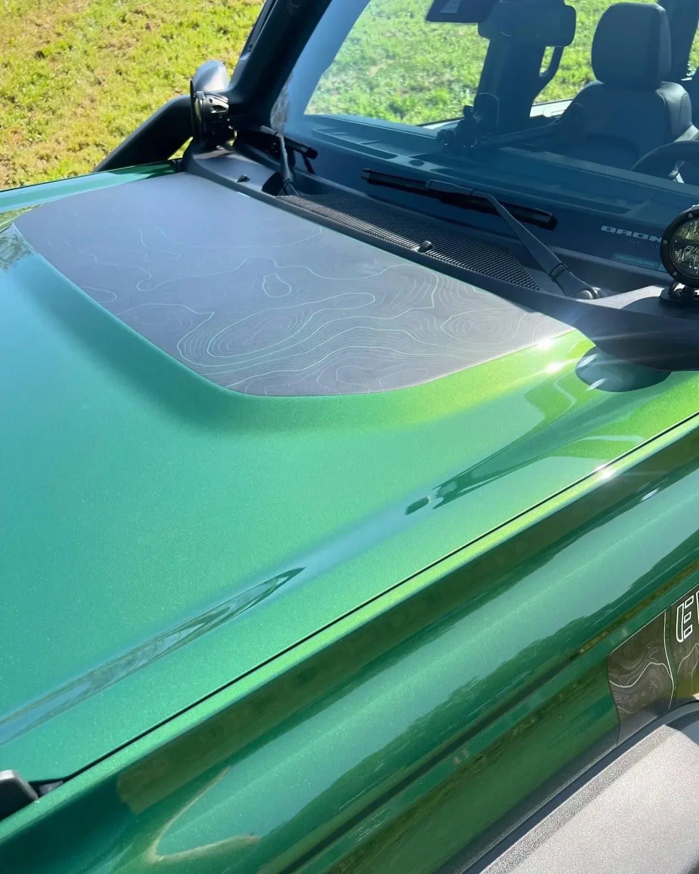 Stealth Topographic Map Hood Overlay (Printed Series) For 2021+ Bronco