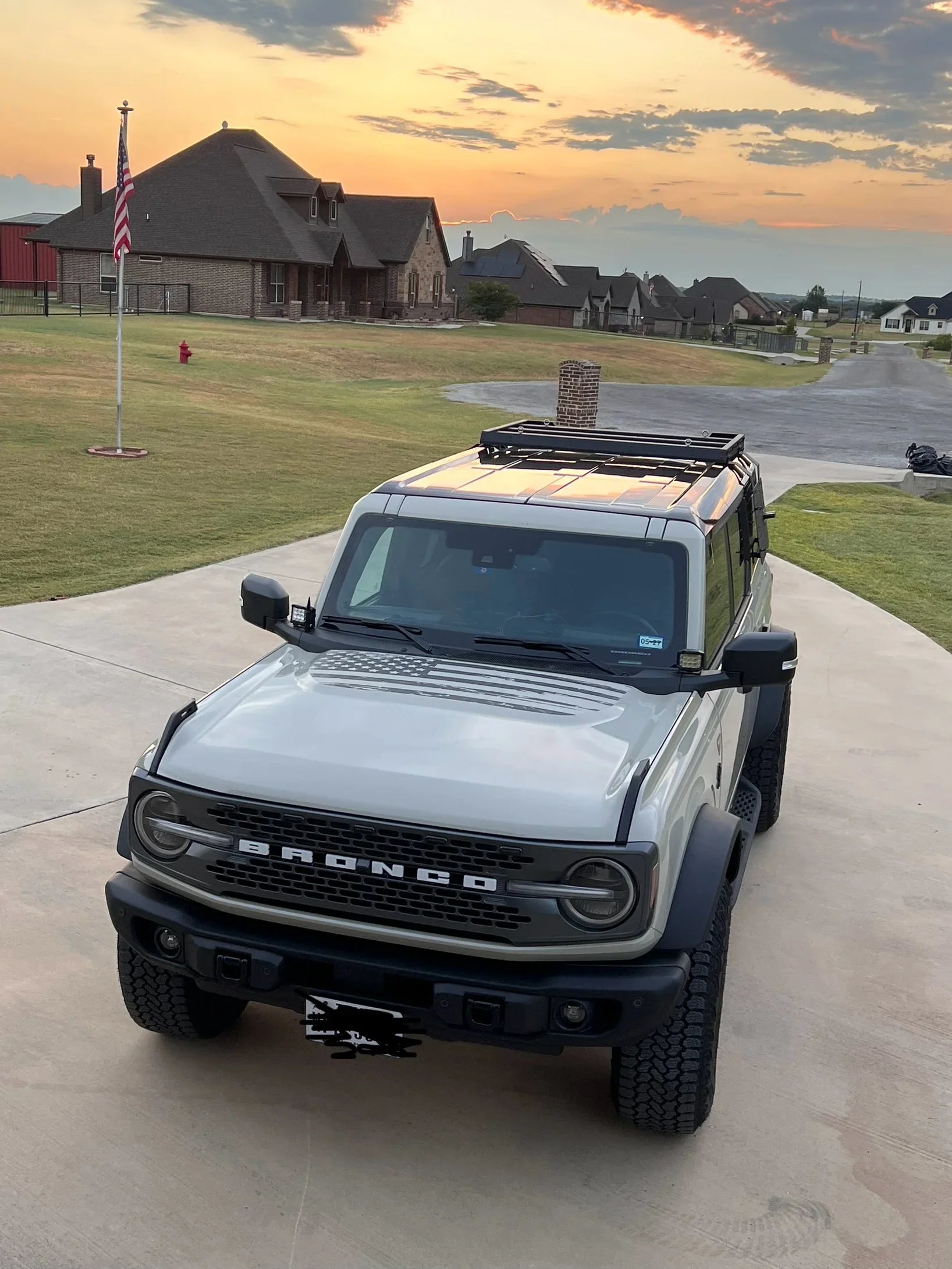Stealth Clear American Flag Hood Overlay For 2021+ Bronco