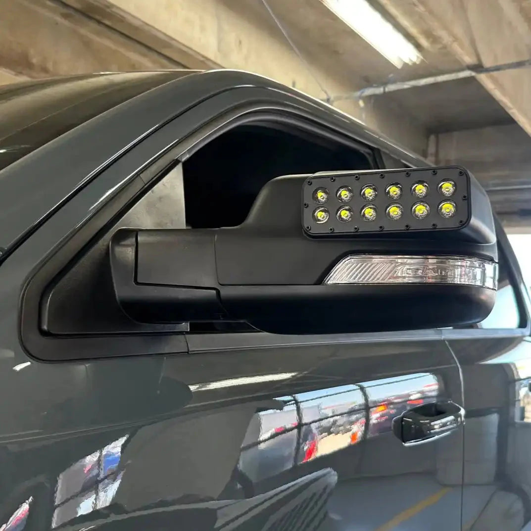 LED Off-Road Side Mirror Ditch Lights For 2019-2026 RAM 1500 DT