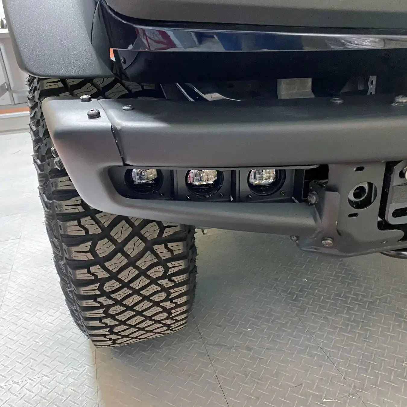 Triple LED Fog Light Kit For 2021-2026 Ford Bronco | Steel Modular Bumper | 90W