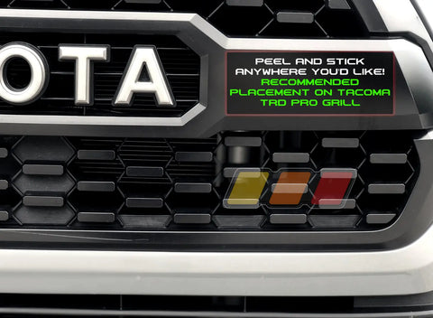 TRI-Color Badge Fits Toyota Models