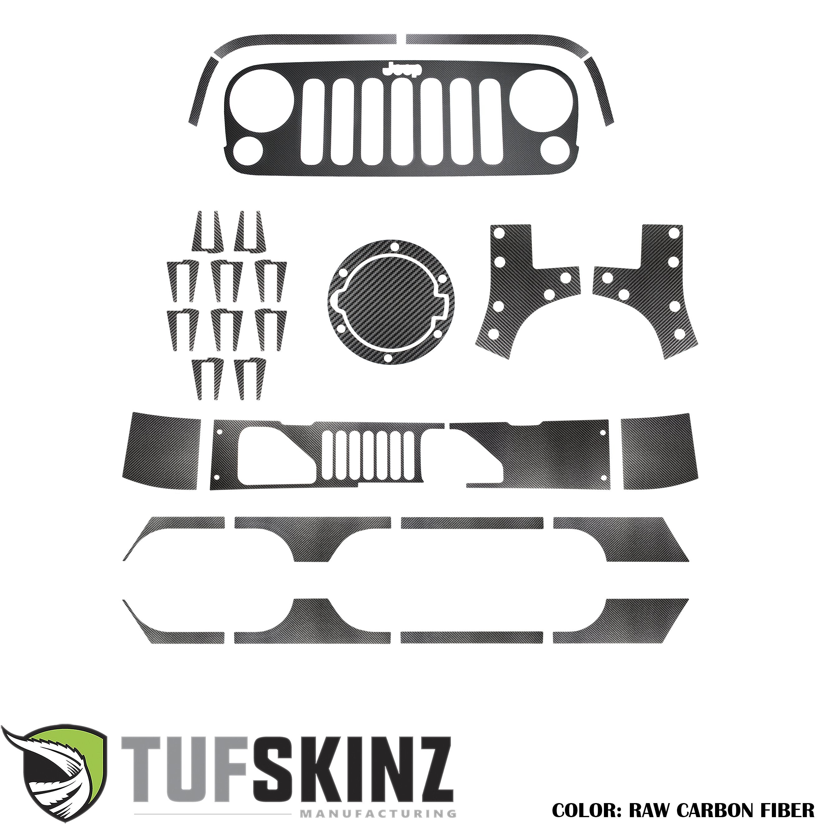 Exterior Trim Kit Fits 2007-2018 Jeep Wrangler JK