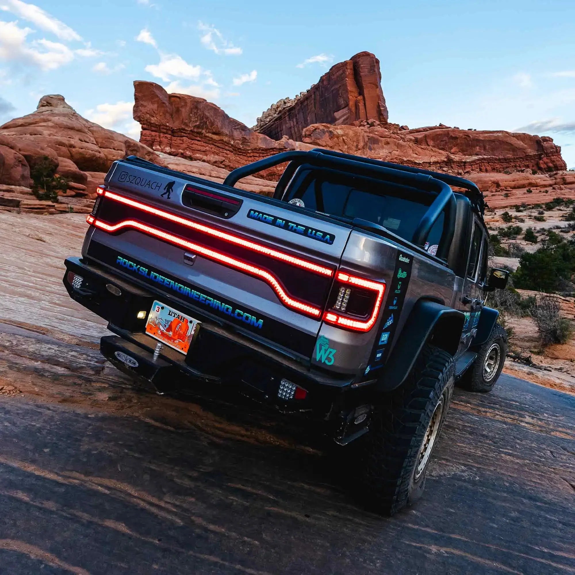 Racetrack LED Tailgate Panel Light For 2020-2025 Jeep Gladiator JT