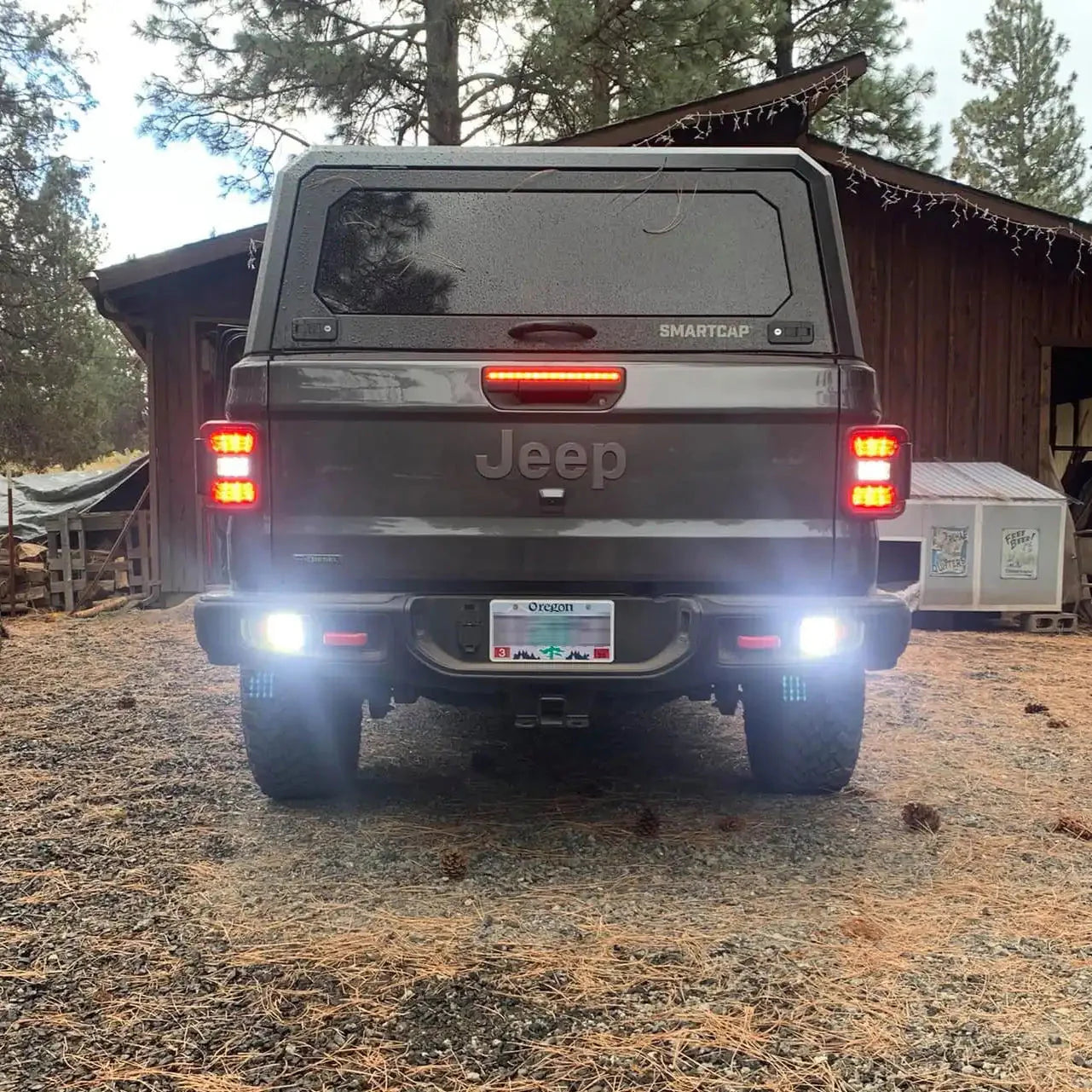 Rear Bumper LED Reverse Lights For 2020-2025 Jeep Gladiator JT | 1,500 Lumens