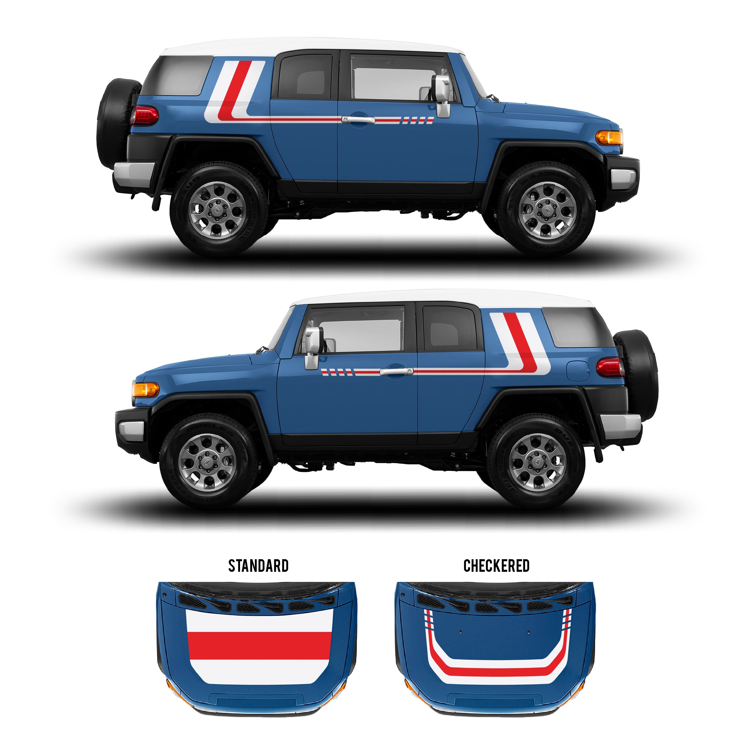 2007-14 Checkered Stripe Kit For FJ Cruiser