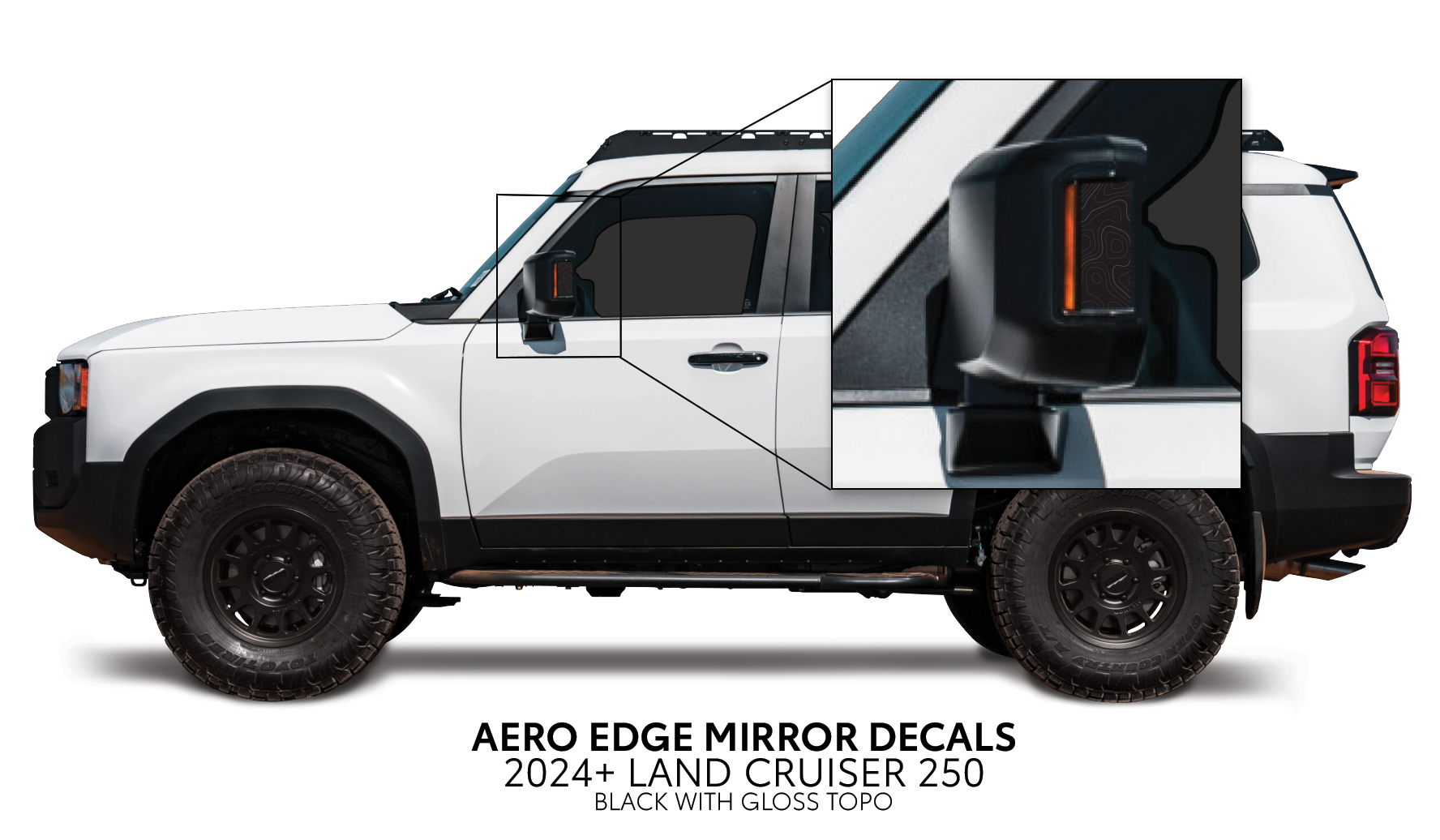 2024+  Aero Edge Mirror Decals For Land Cruiser 250