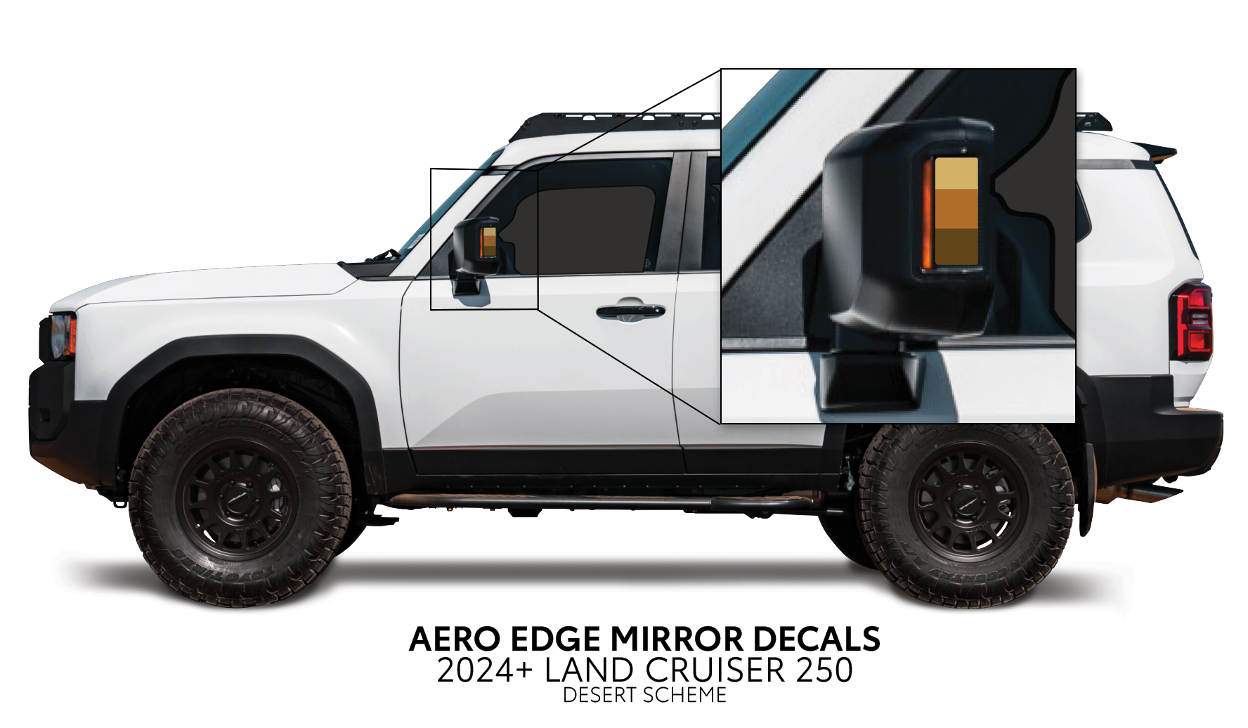 2024+  Aero Edge Mirror Decals For Land Cruiser 250