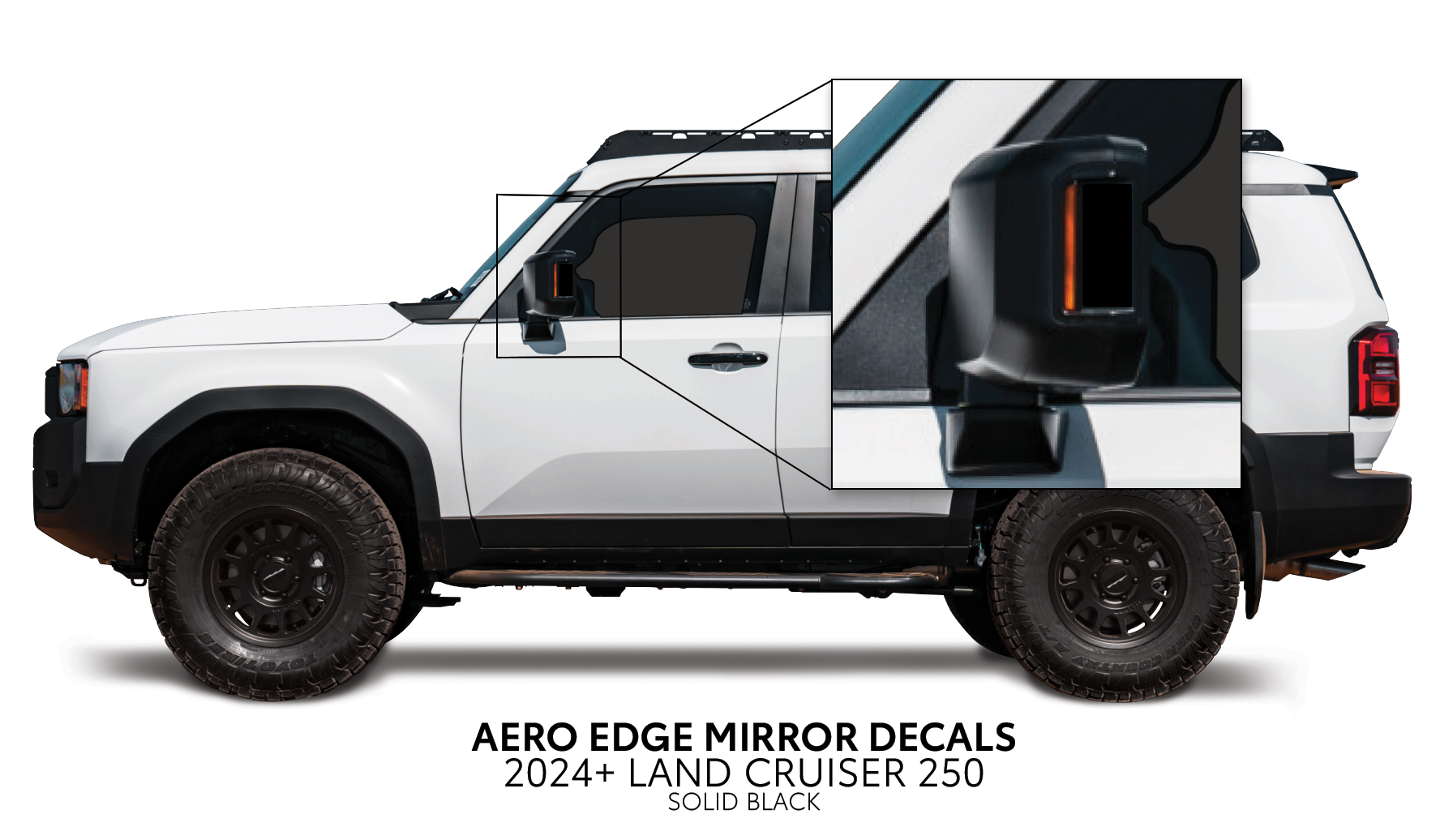 2024+  Aero Edge Mirror Decals For Land Cruiser 250