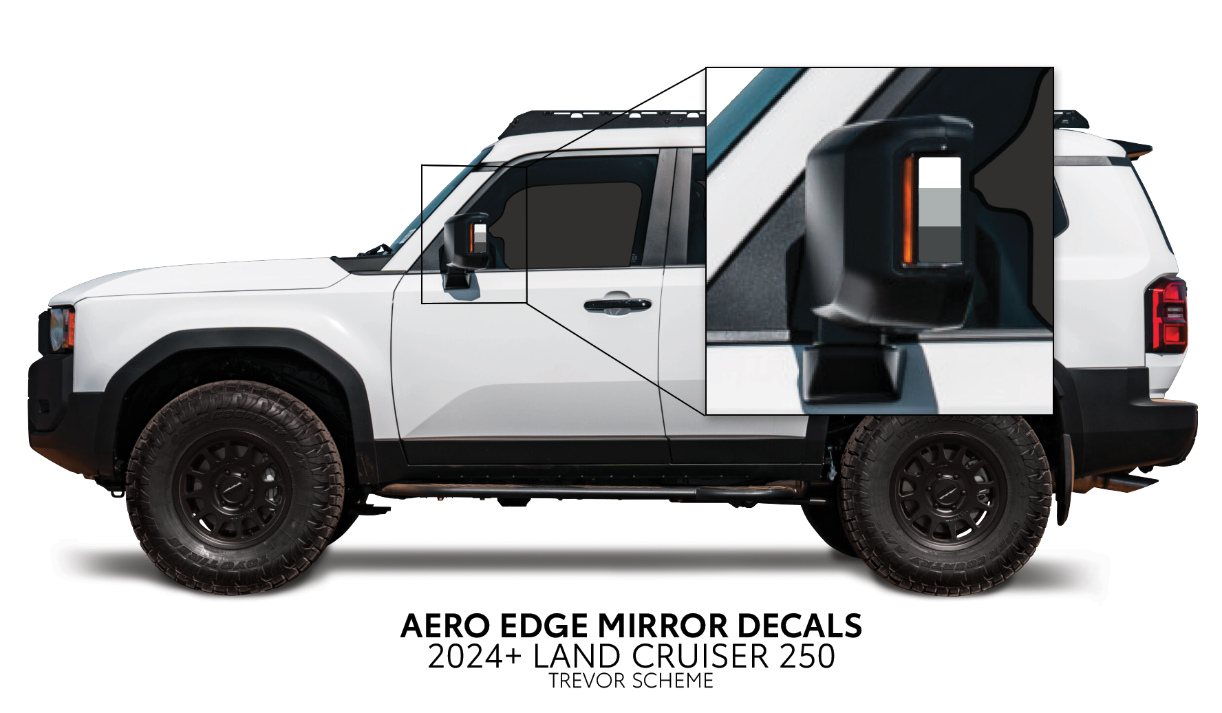 2024+  Aero Edge Mirror Decals For Land Cruiser 250