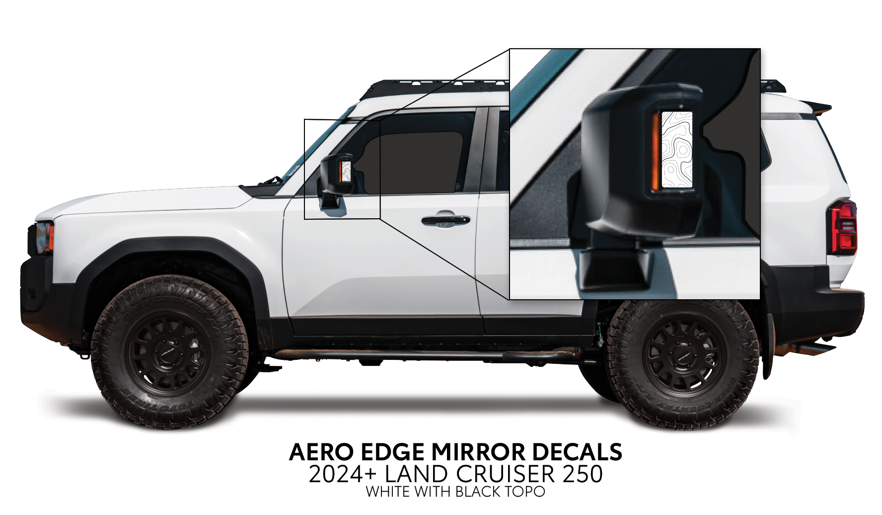 2024+  Aero Edge Mirror Decals For Land Cruiser 250