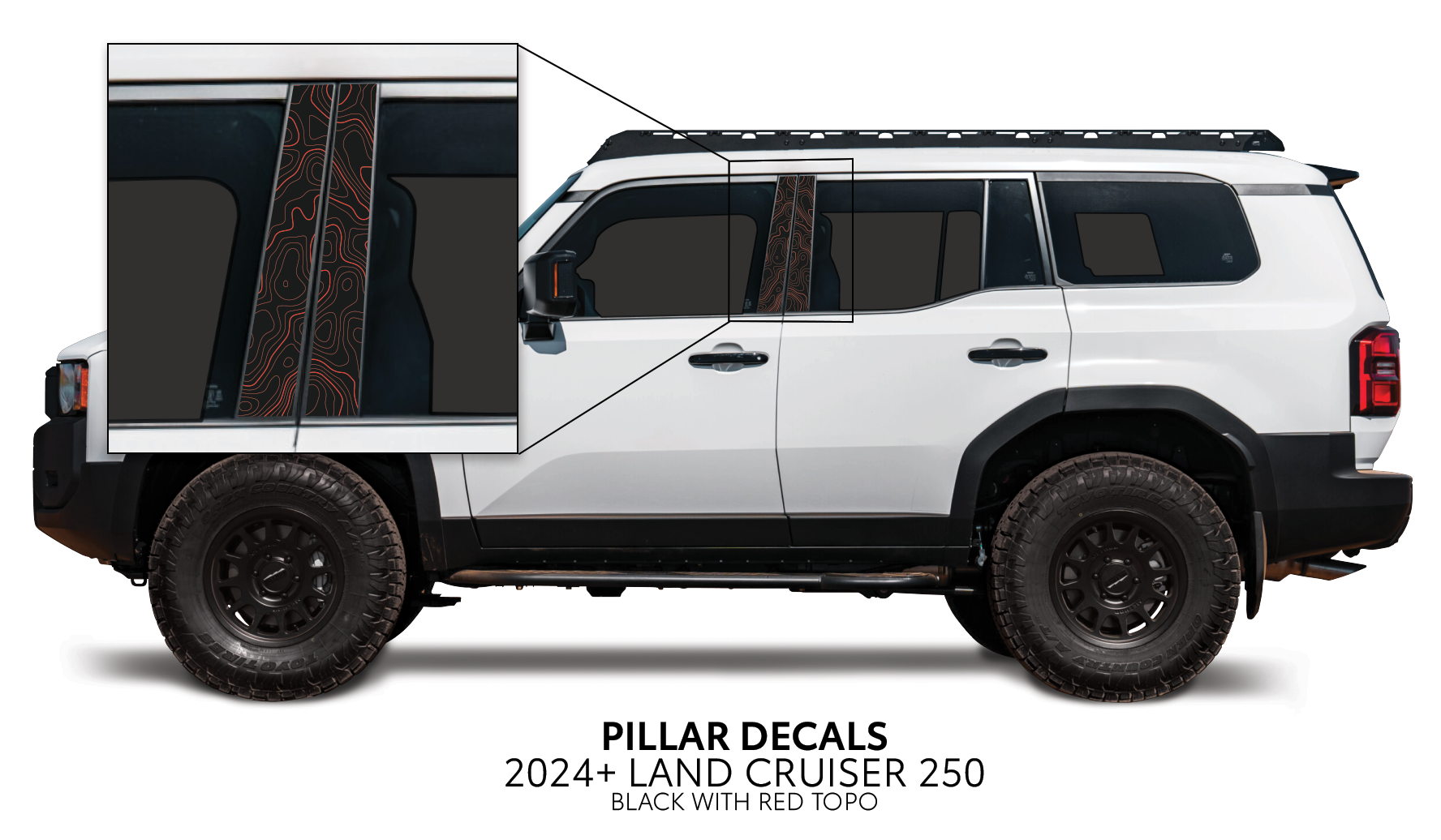 2024+  Door Pillar Decals For Land Cruiser 250