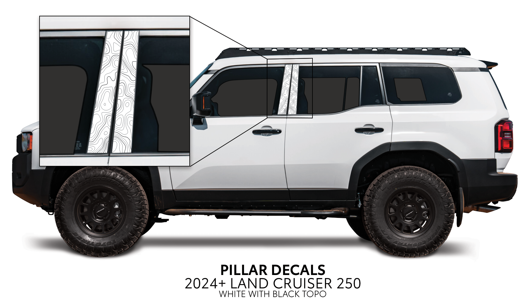 2024+  Door Pillar Decals For Land Cruiser 250