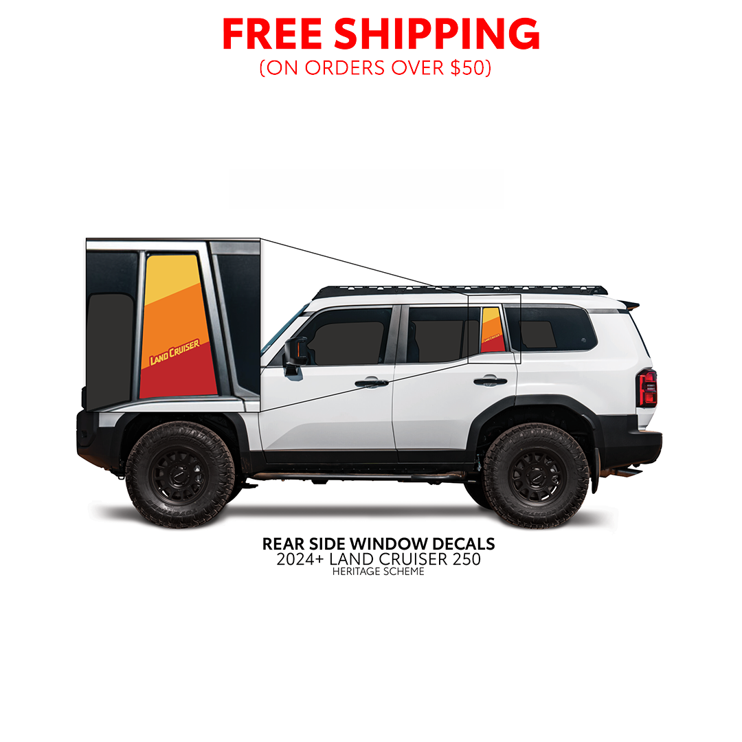 2024+  Rear Side Window Decal For Land Cruiser 250