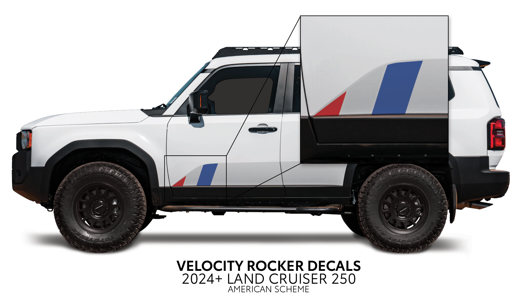 2024+  Velocity Lower Rocker Decals For Land Cruiser 250