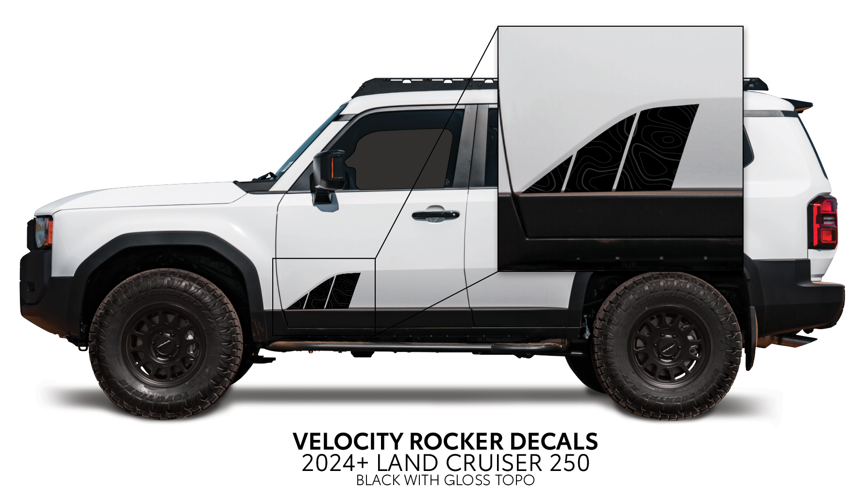 2024+  Velocity Lower Rocker Decals For Land Cruiser 250