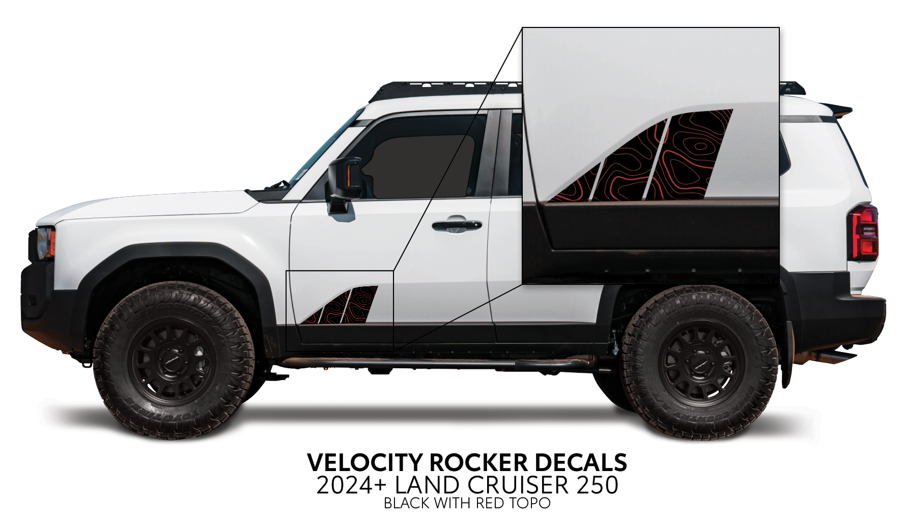 2024+  Velocity Lower Rocker Decals For Land Cruiser 250
