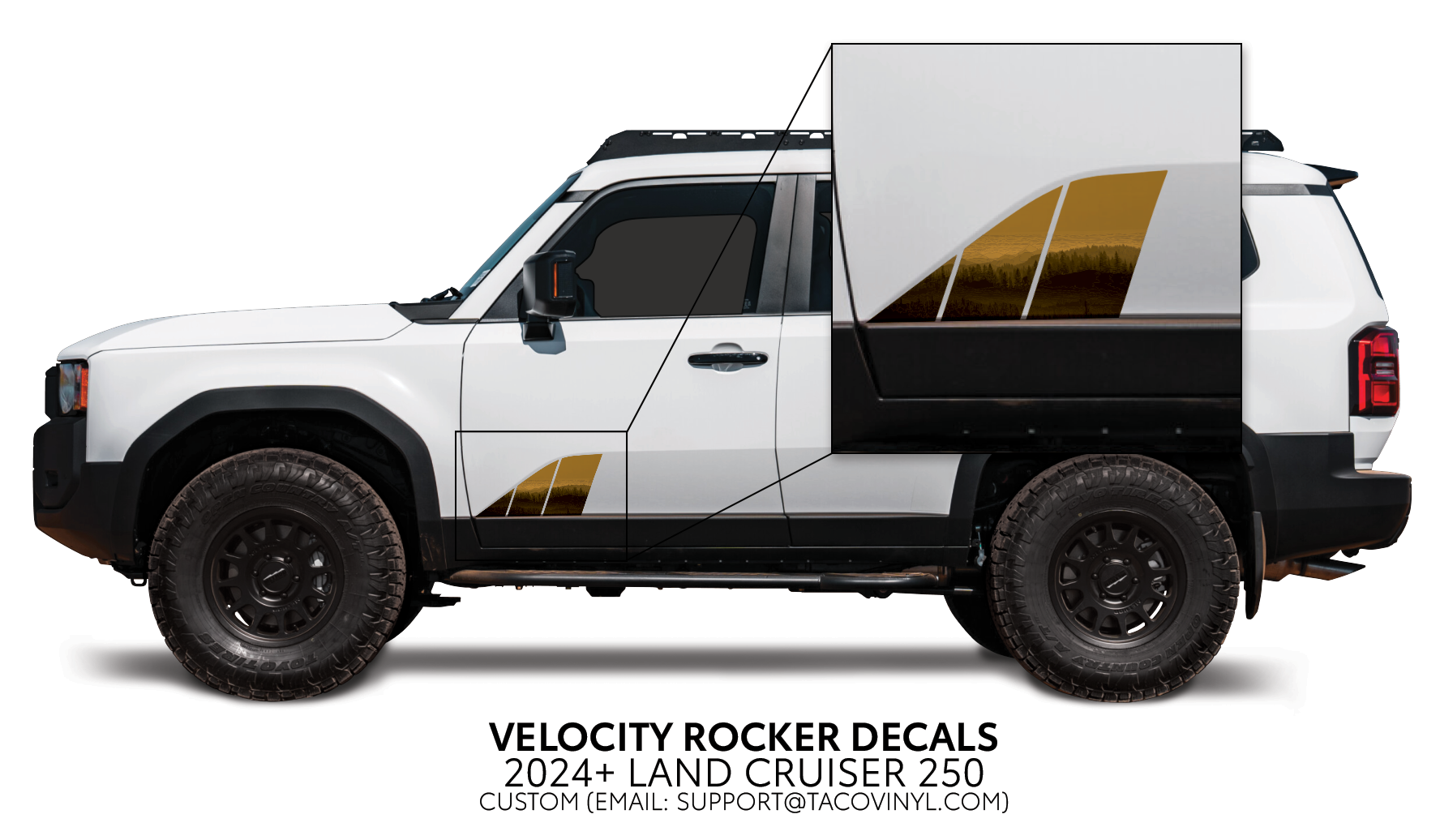 2024+  Velocity Lower Rocker Decals For Land Cruiser 250
