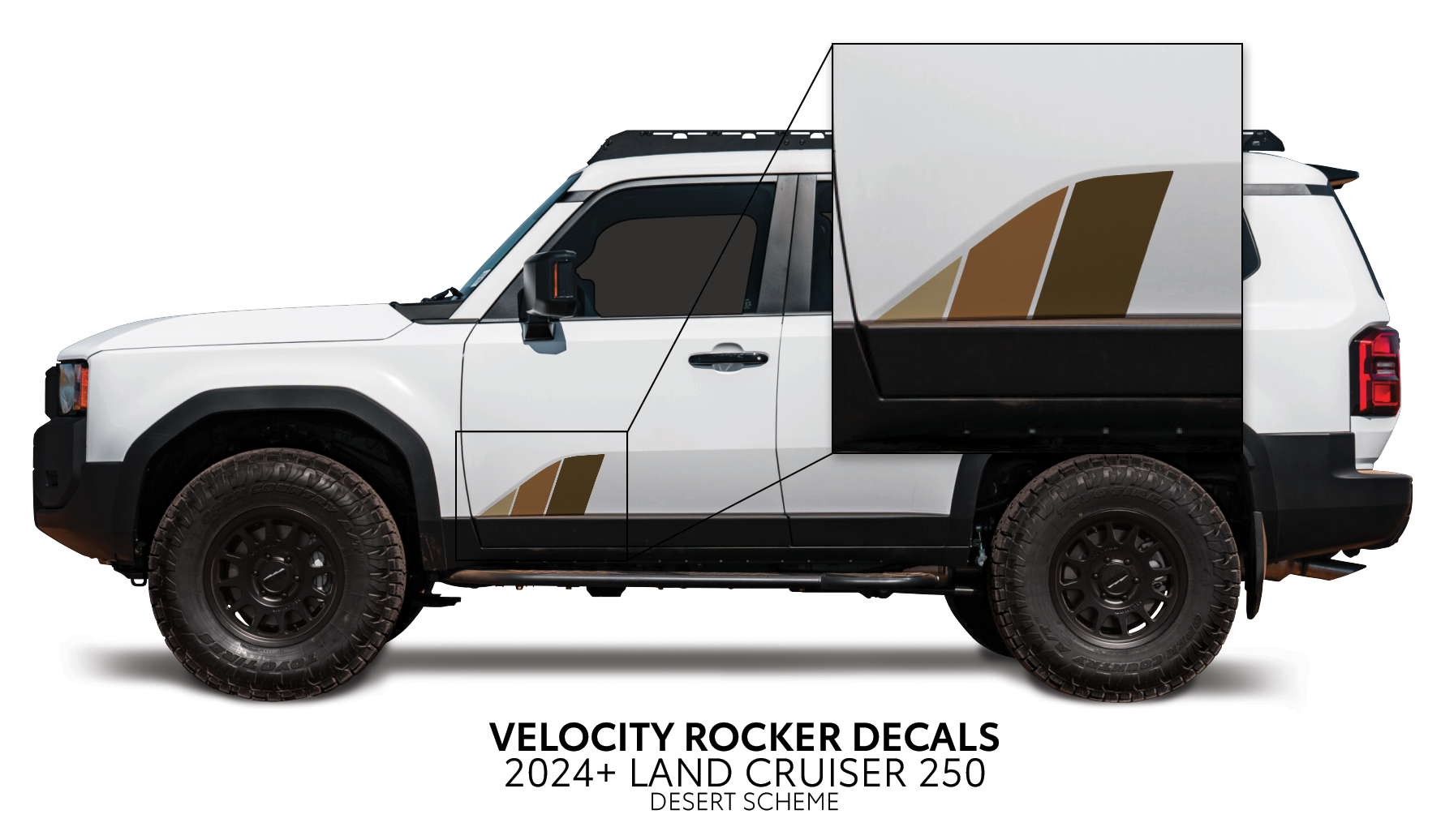 2024+  Velocity Lower Rocker Decals For Land Cruiser 250