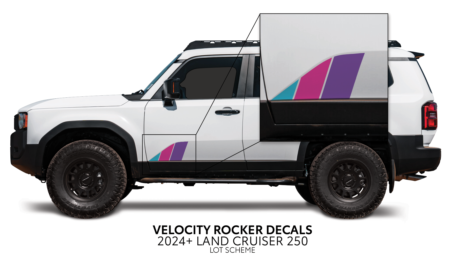 2024+  Velocity Lower Rocker Decals For Land Cruiser 250