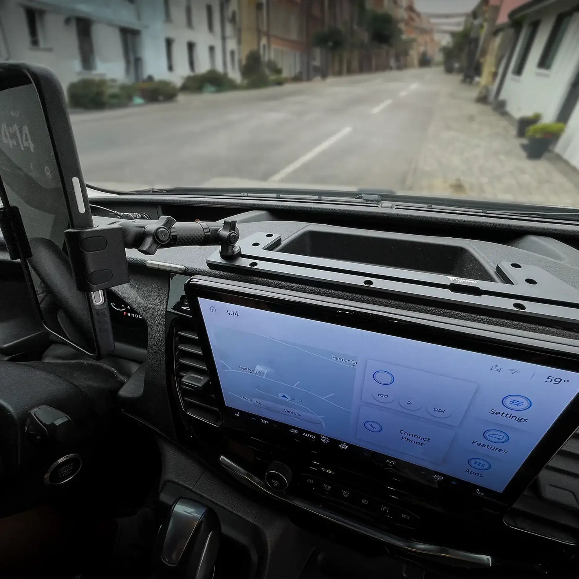 2020-2026 Ford Transit (Not Compatible With Transit Connect) Tackform Slim Track Dash Bracket With 20LITE Phone Mount
