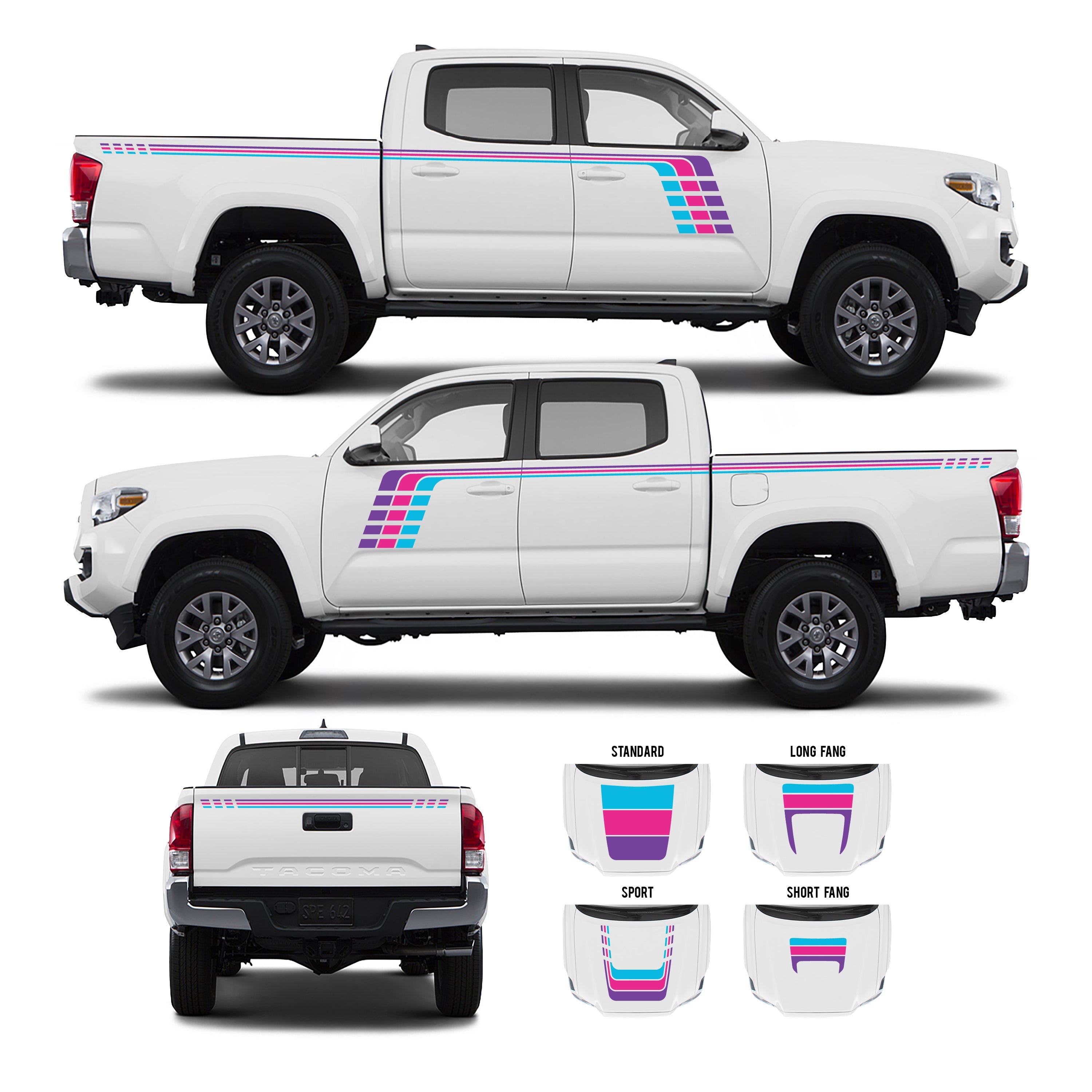 2016-23  Checkered Stripe Kit For Tacoma